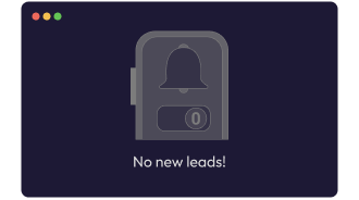 An emai inbox with no new leads