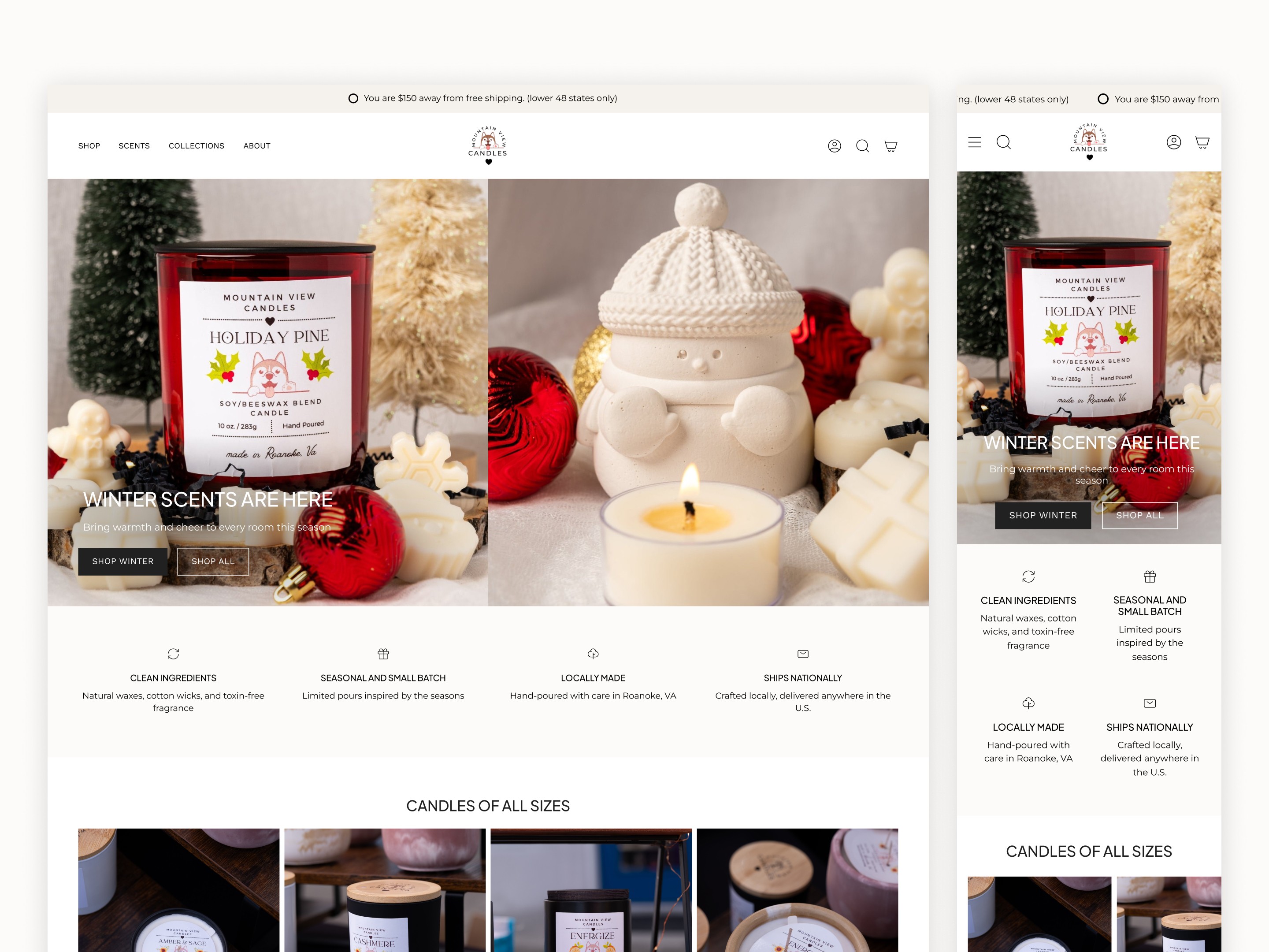Desktop and Mobile Homepage