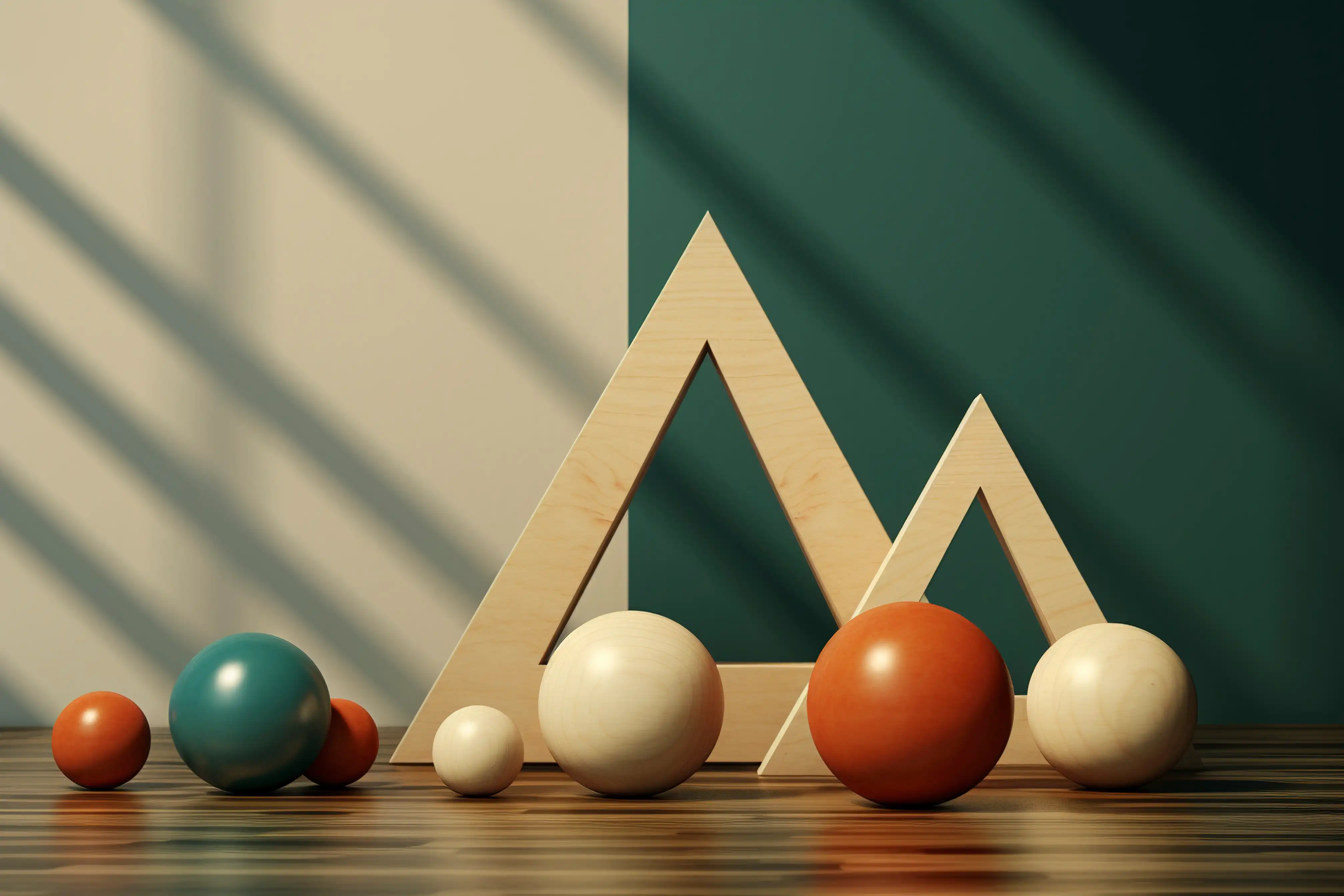 Diverse shapes and sizes elements