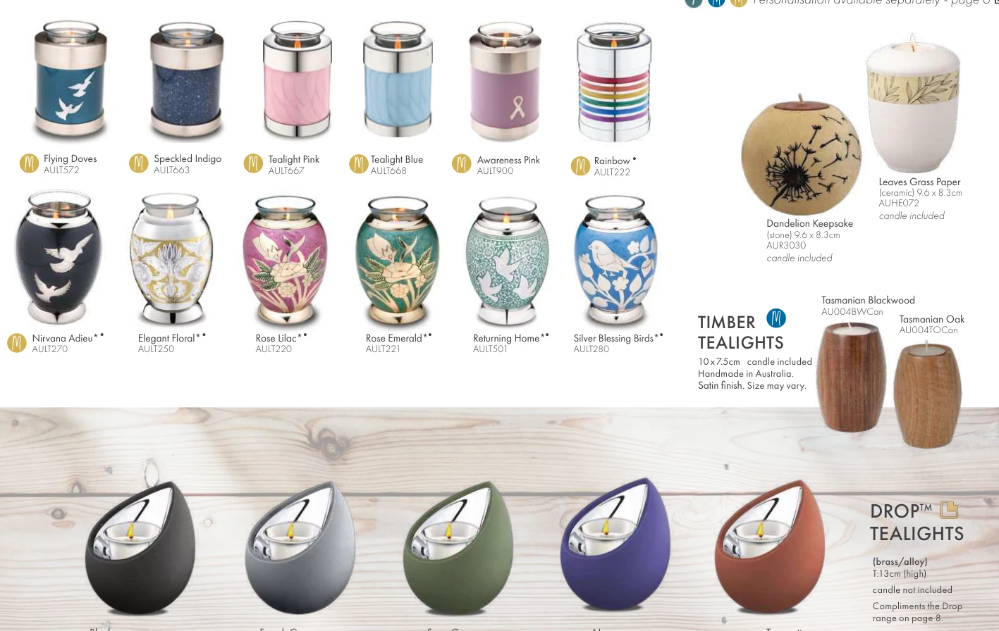 Memorial Tealight Collection – original supplier products