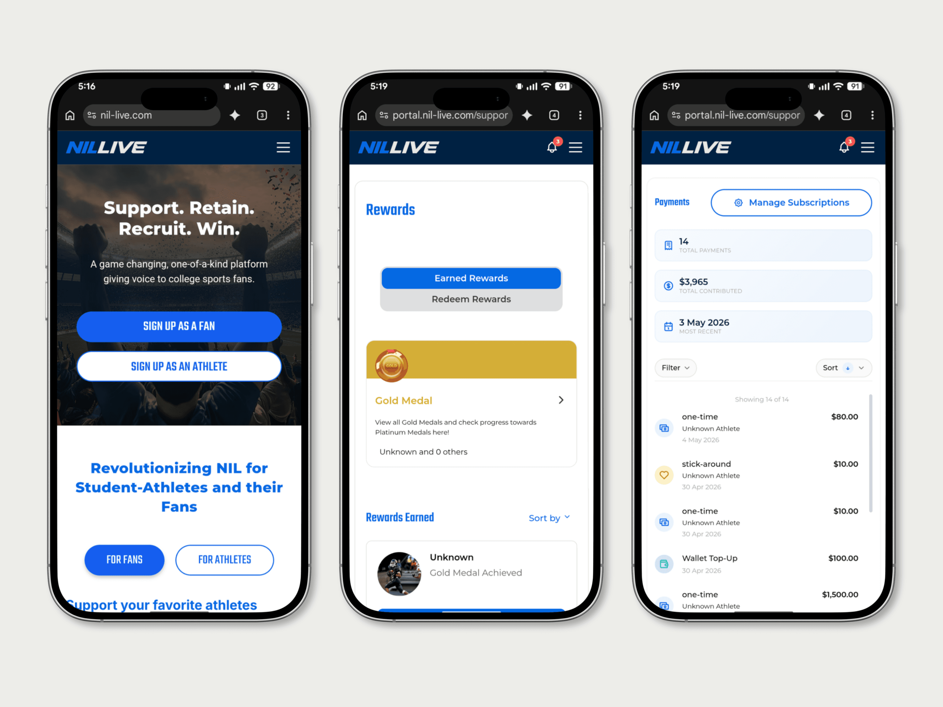 mobile views of nil-live.com