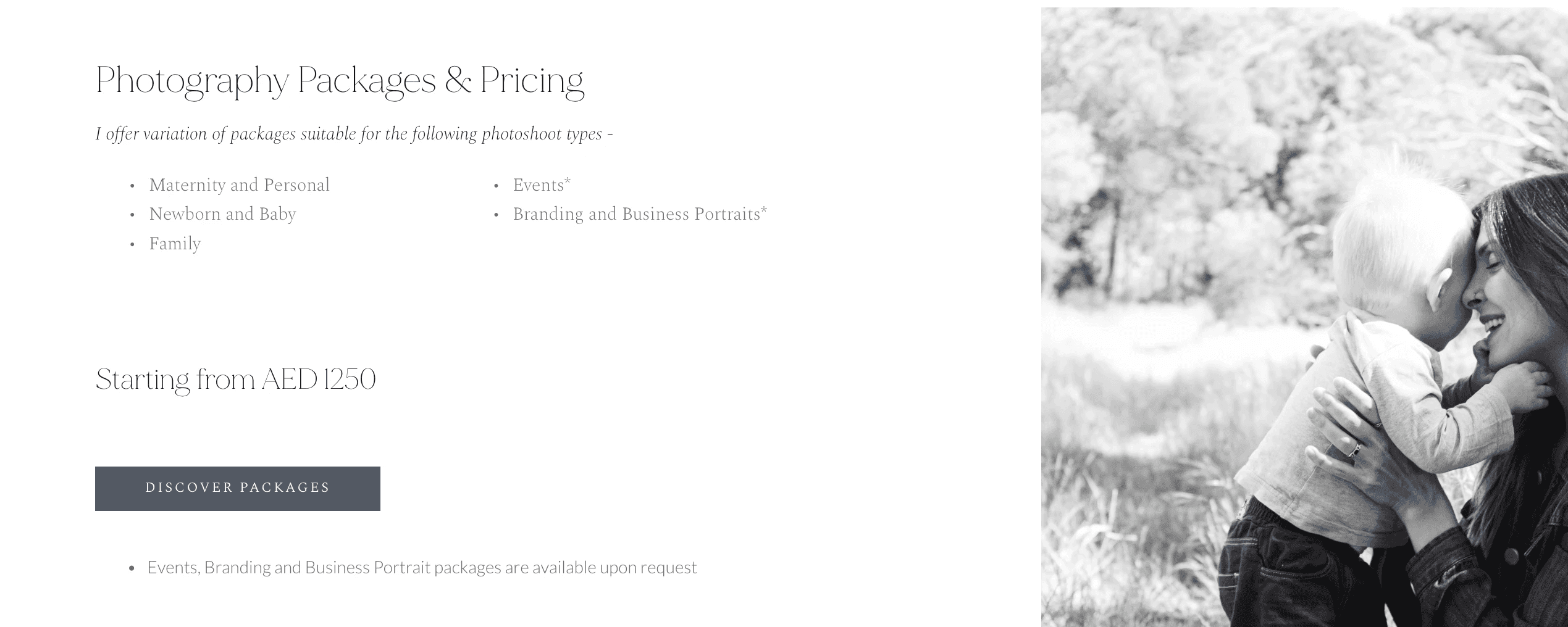 Business strategy_Packaging for a photographer in dubai