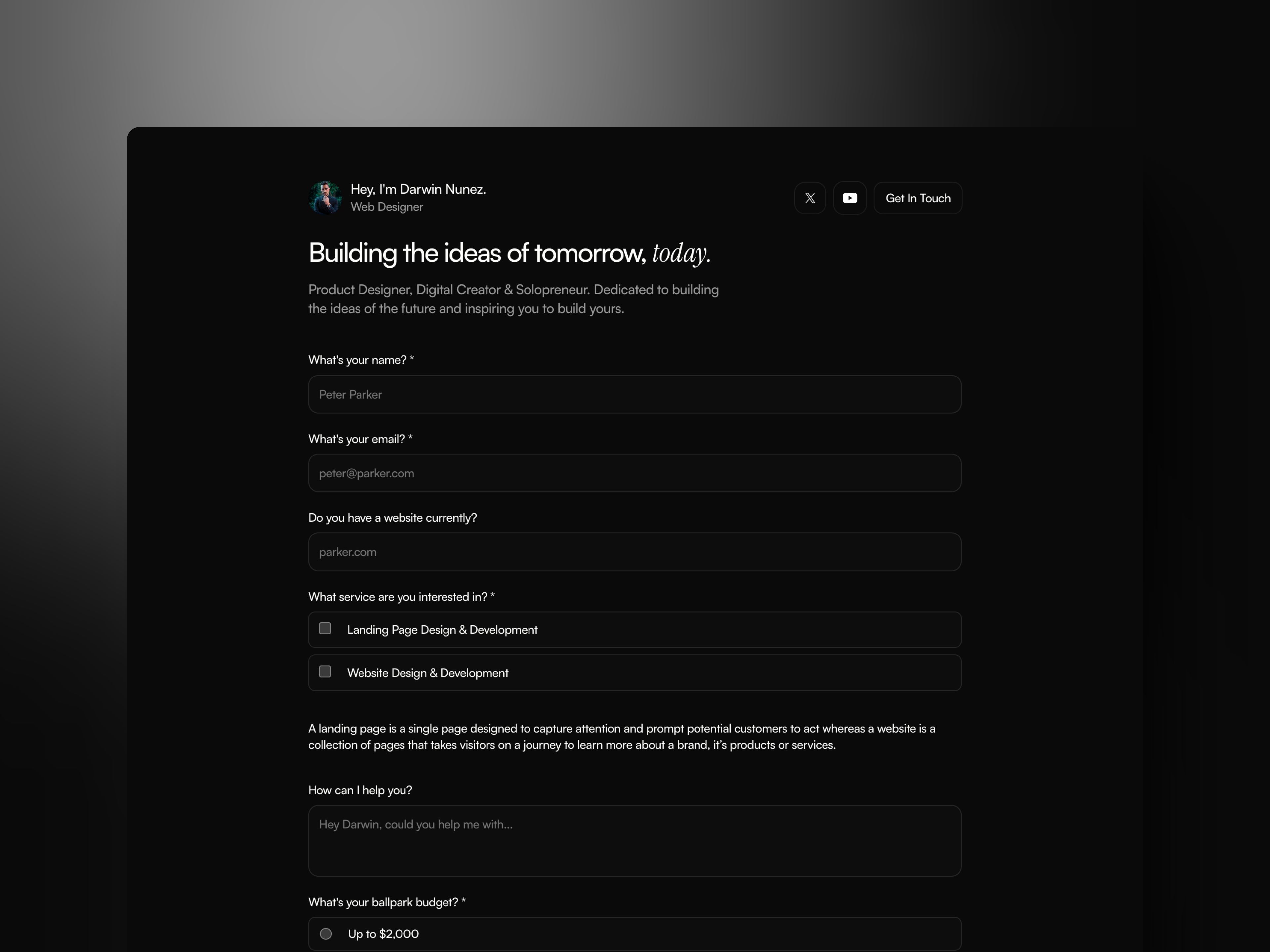 Screenshot of Solopreneur Framer website template