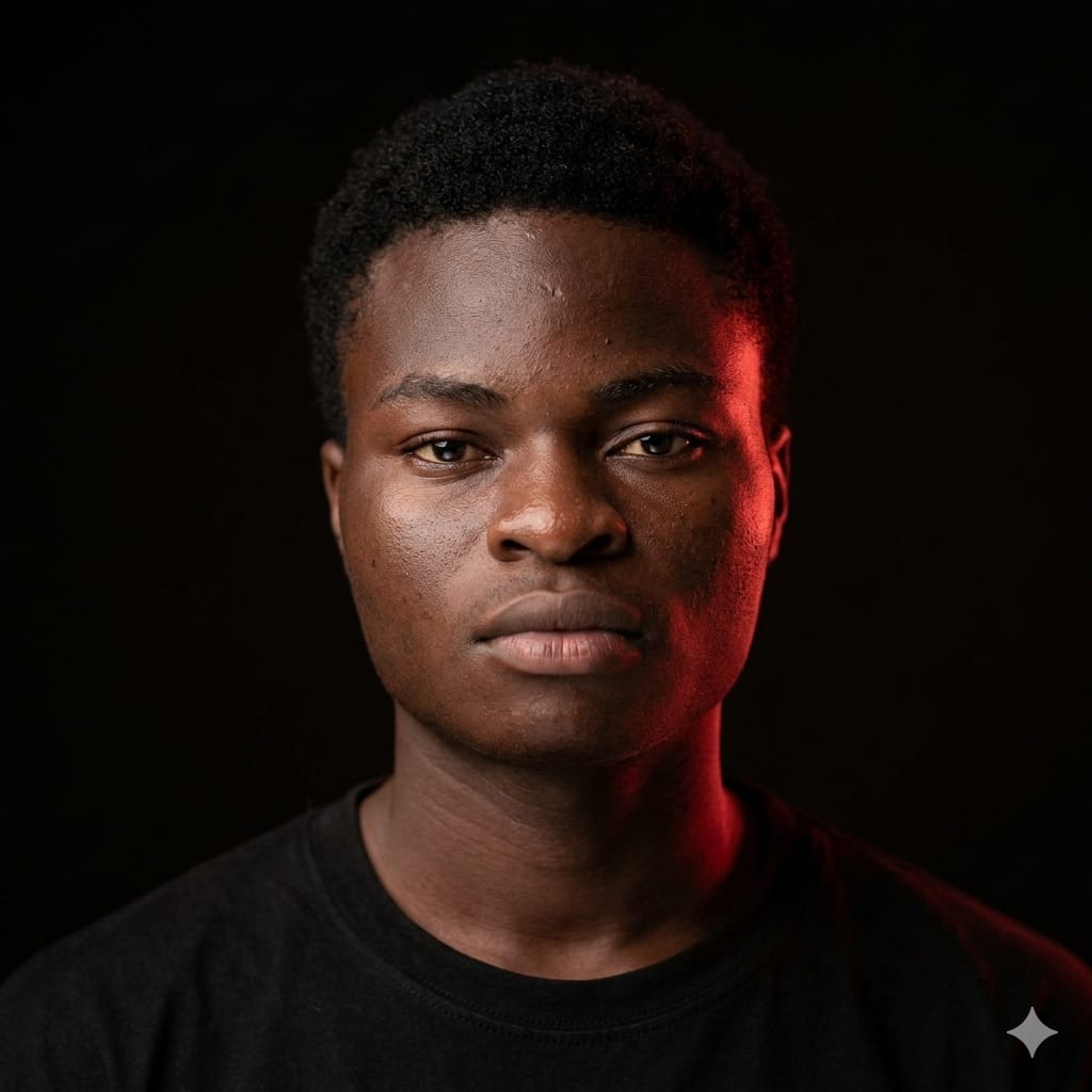 Portrait of portfolio creator – back view