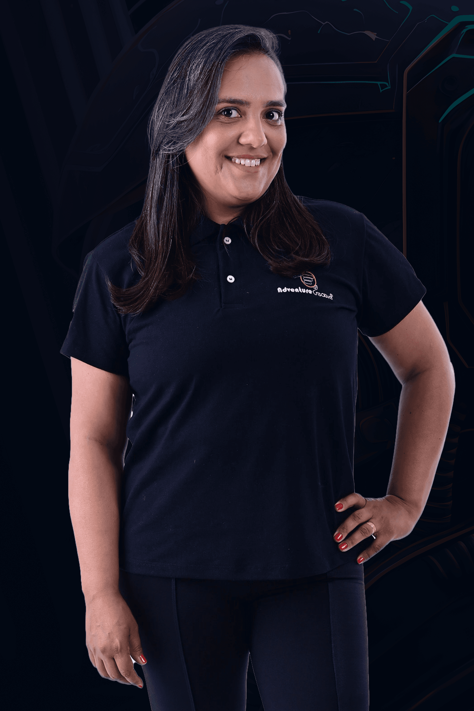 woman in white crew neck shirt smiling