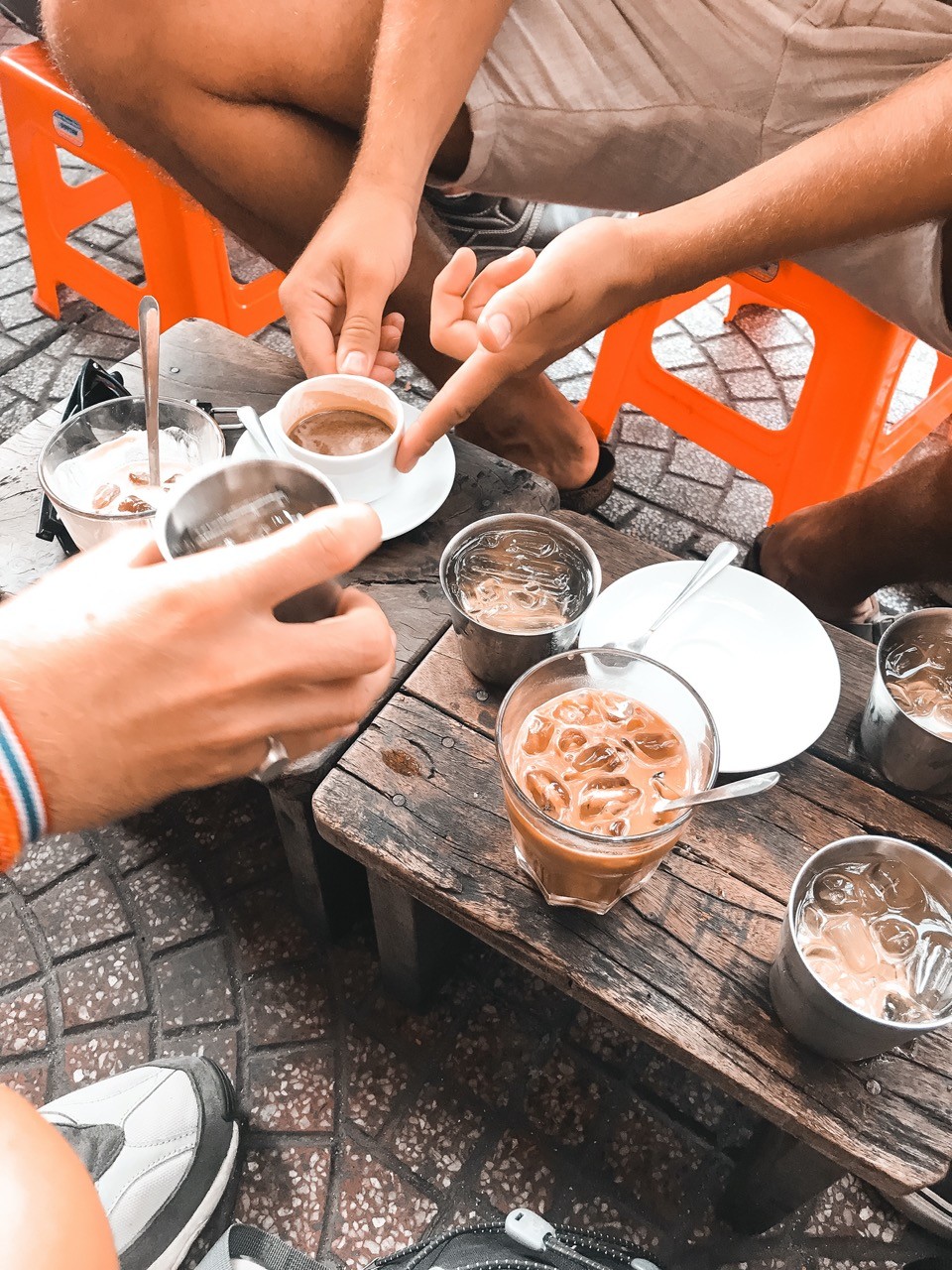 People drinking tea