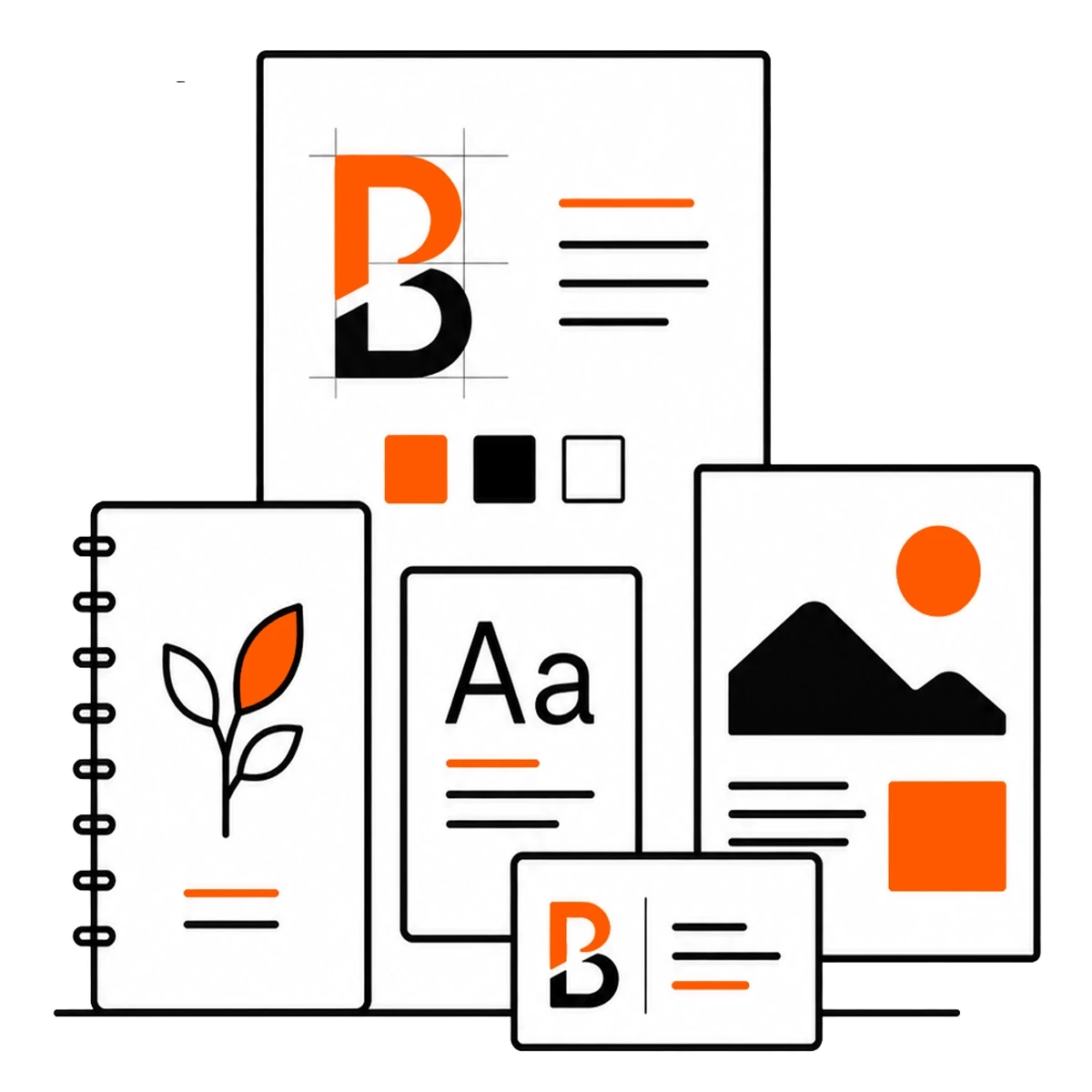 Illustration of brand identity design