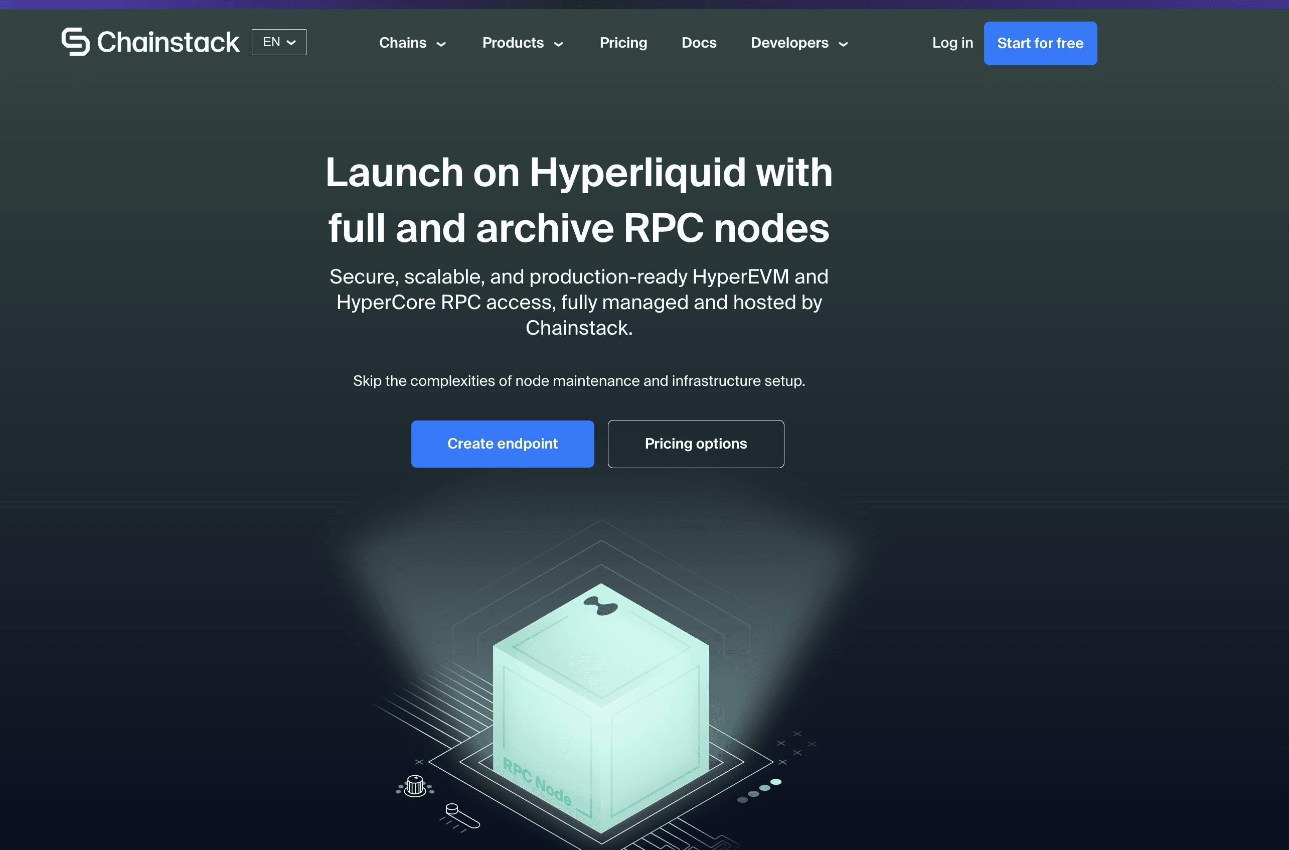 Chainstack Hyperliquid RPC node provider blockchain