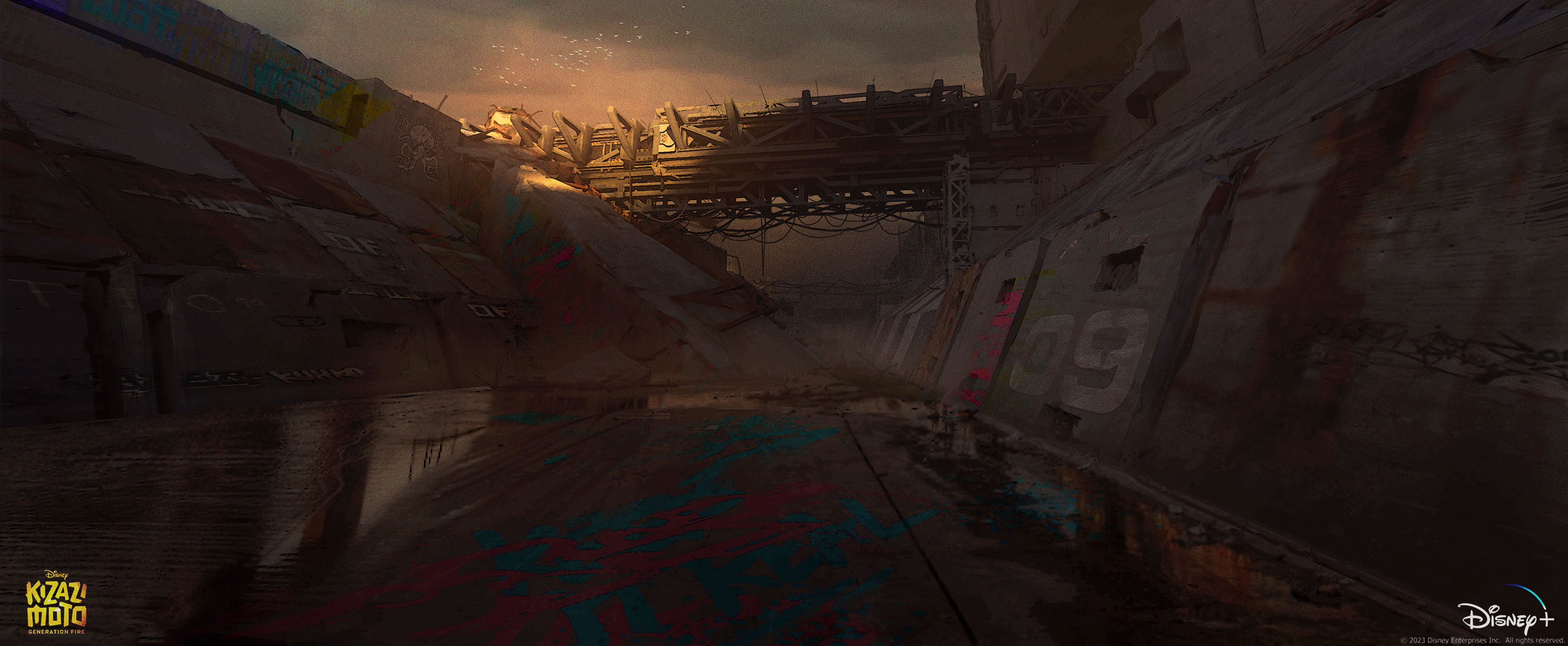 Kizazi Moto environment concept – exploring mood and physicality of the animated world