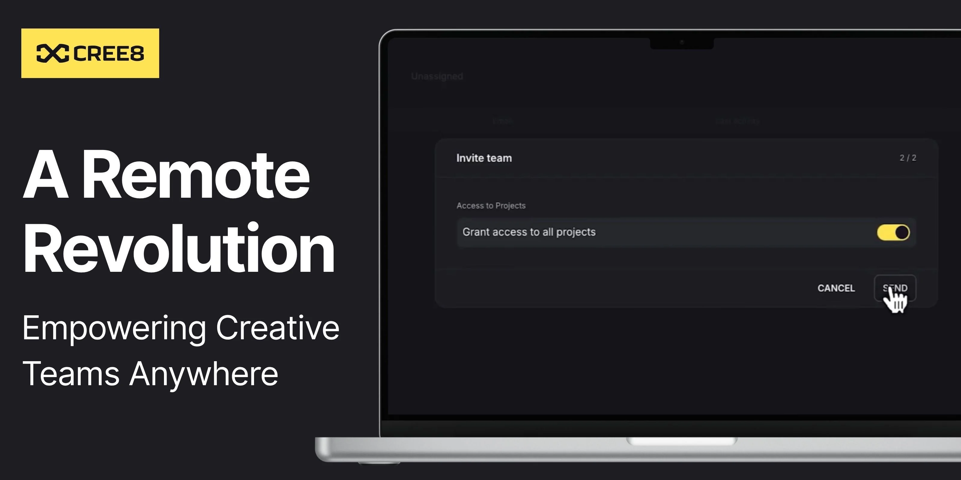 Cree8 Collaboration feature demo screen
