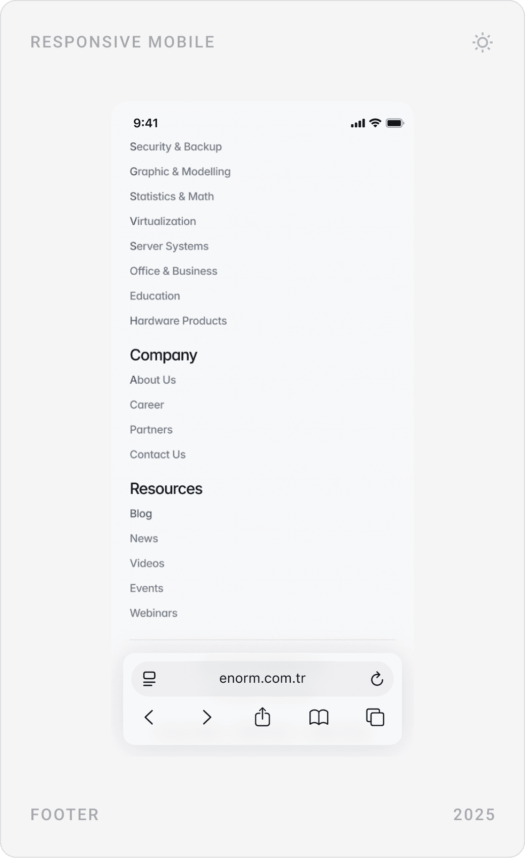Professional Enterprise Navigation Mobile Design