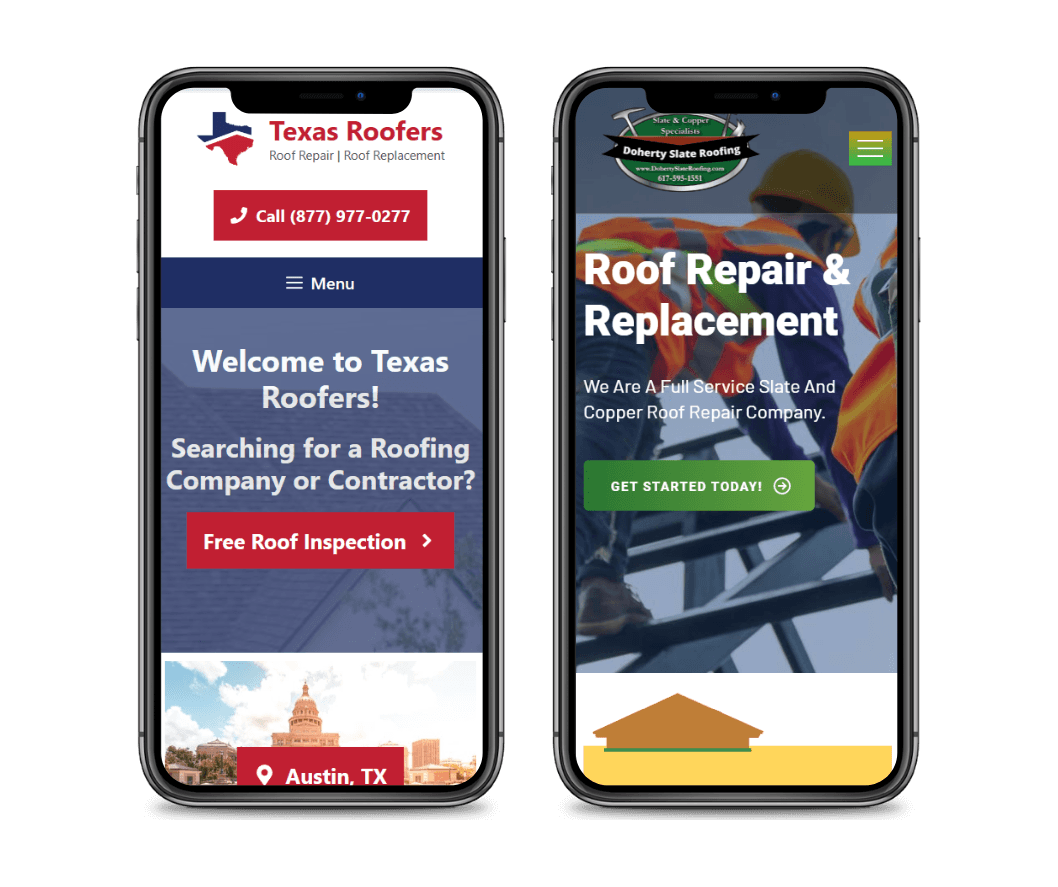 mobile responsive contractor website