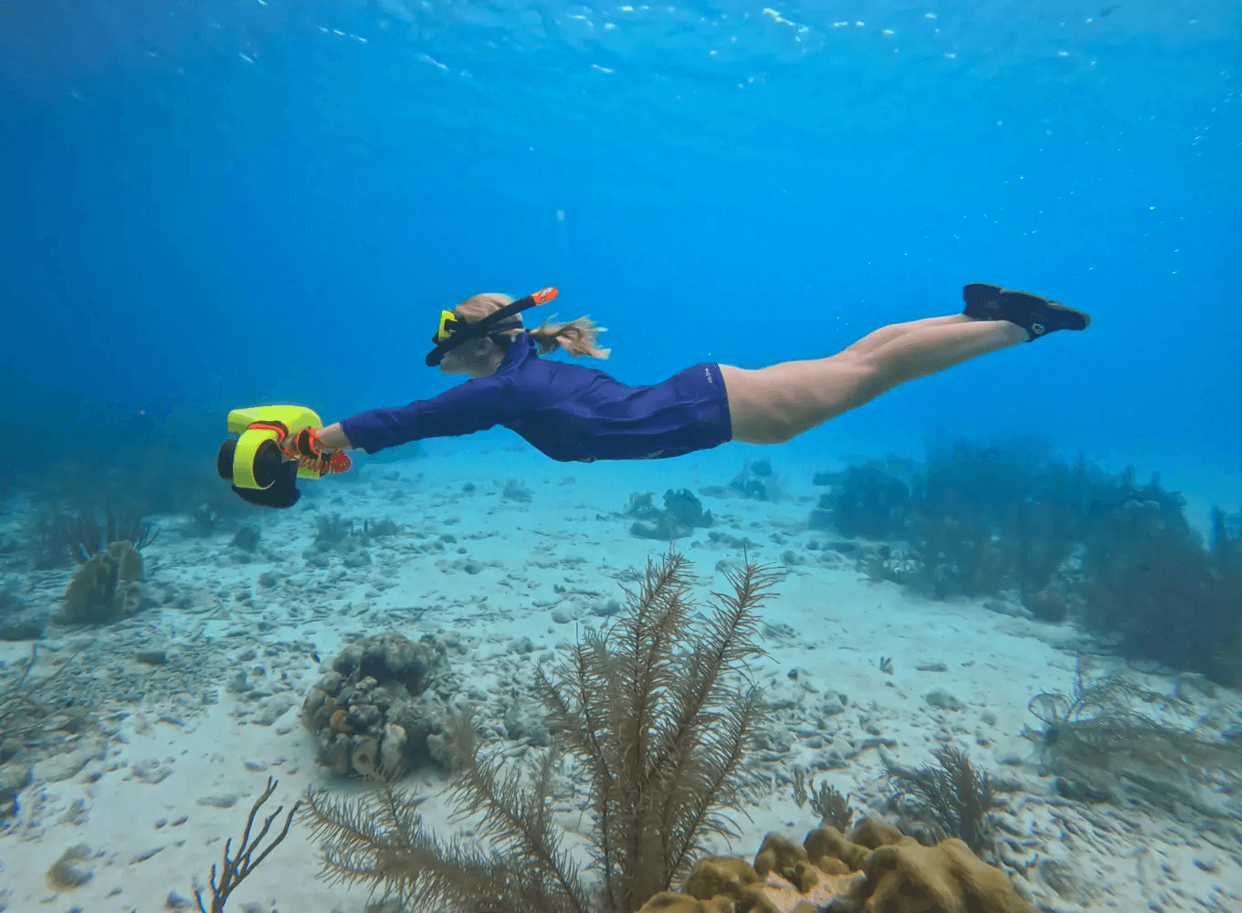 Woman doing Snorkel Tour in Bonaire