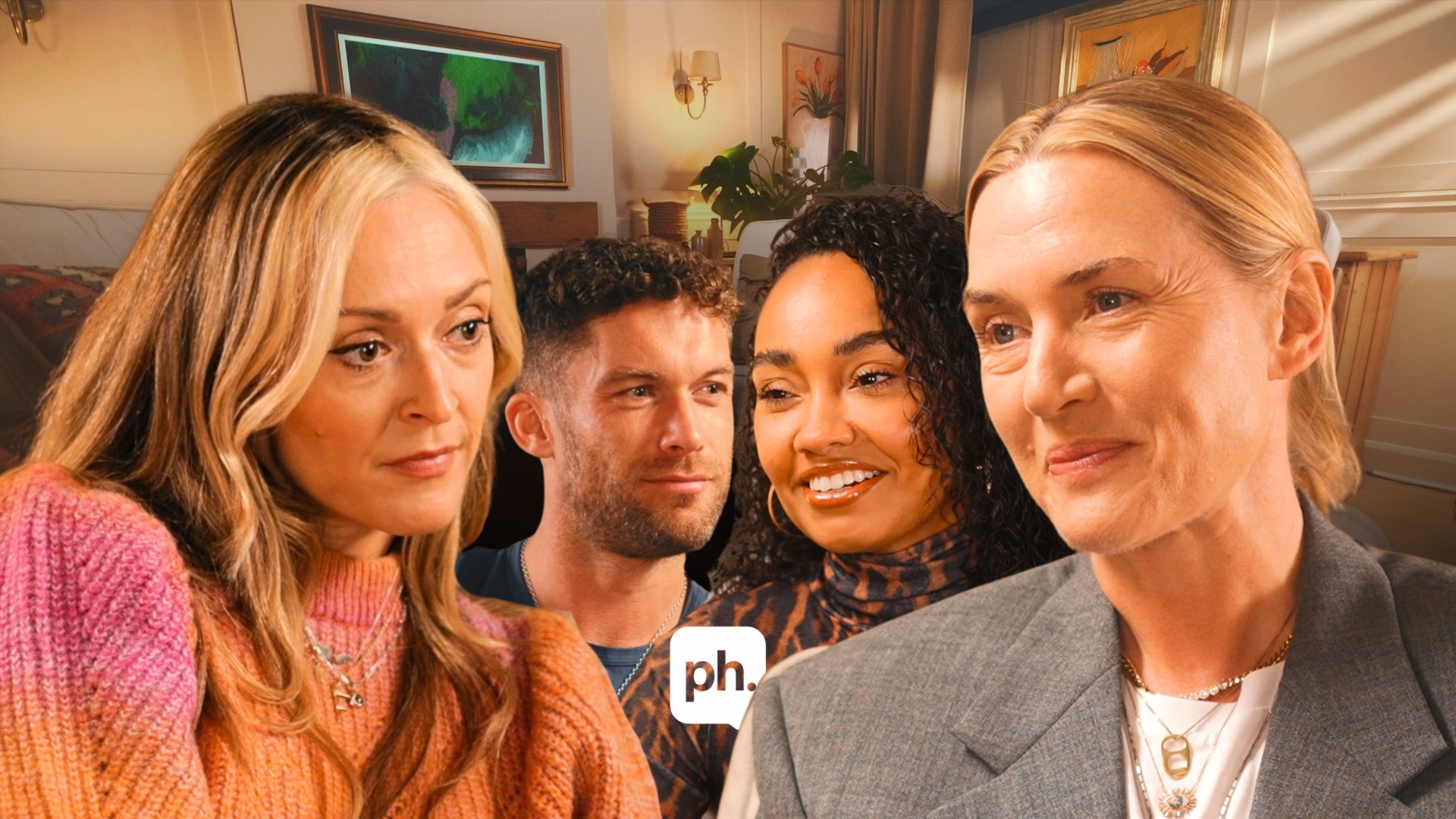 Podcast guest speaking into a professional microphone in a cozy studio recording setup