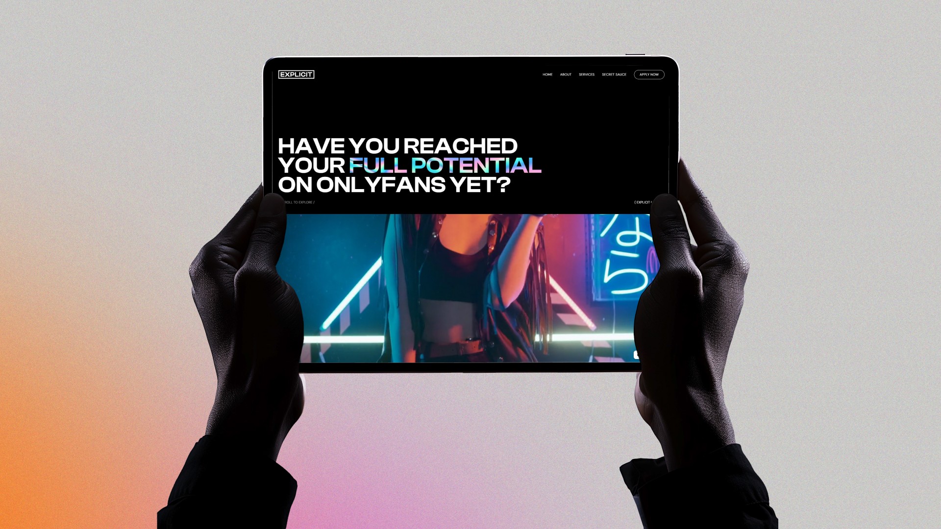 Explicit Management - Landing page