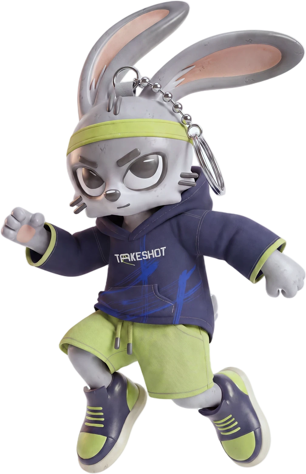 Takeshot mascot keychain