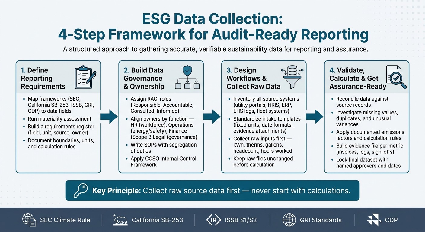 ESG Data Collection Process: 4-Step Framework for Audit-Ready Reporting