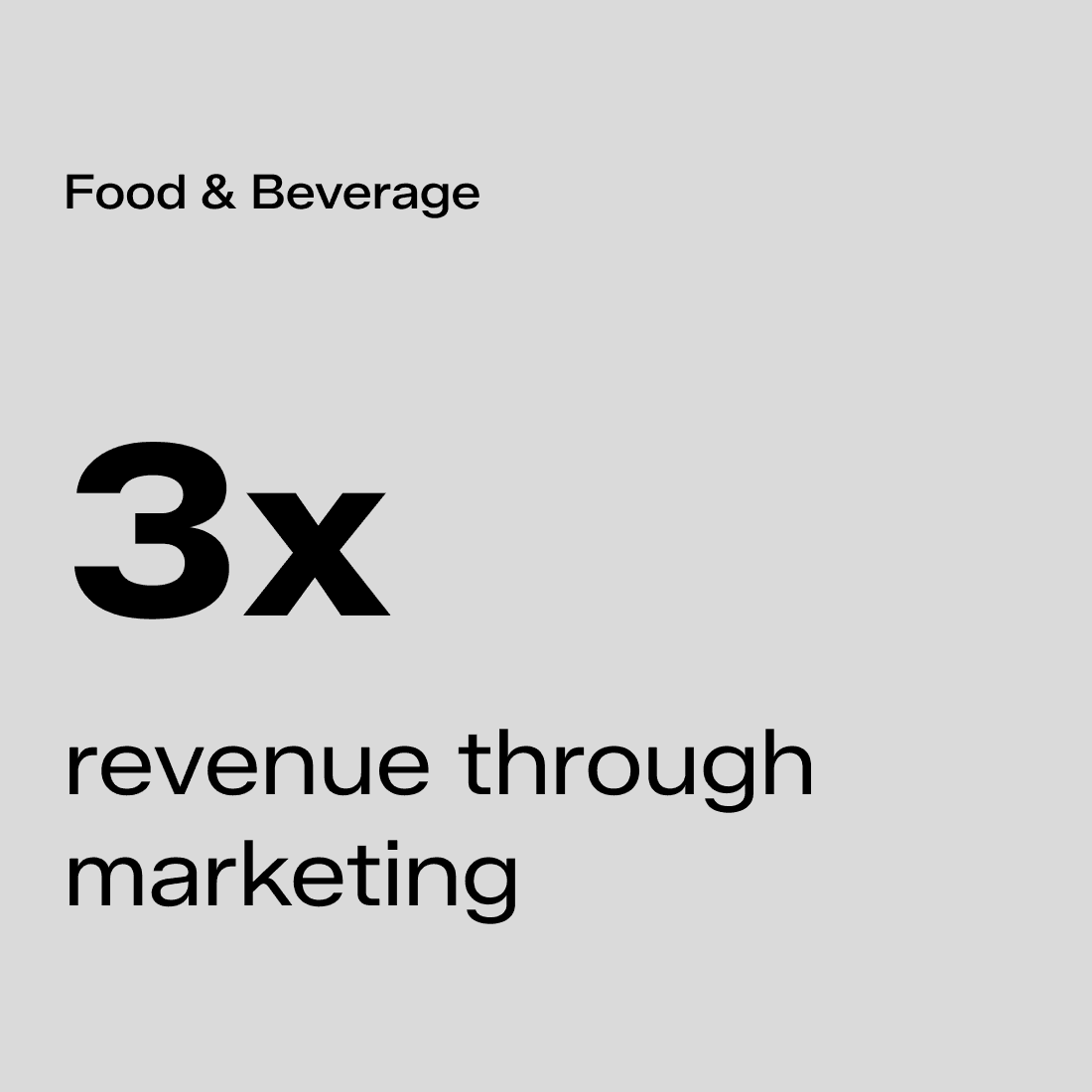 3x revenue through marketing