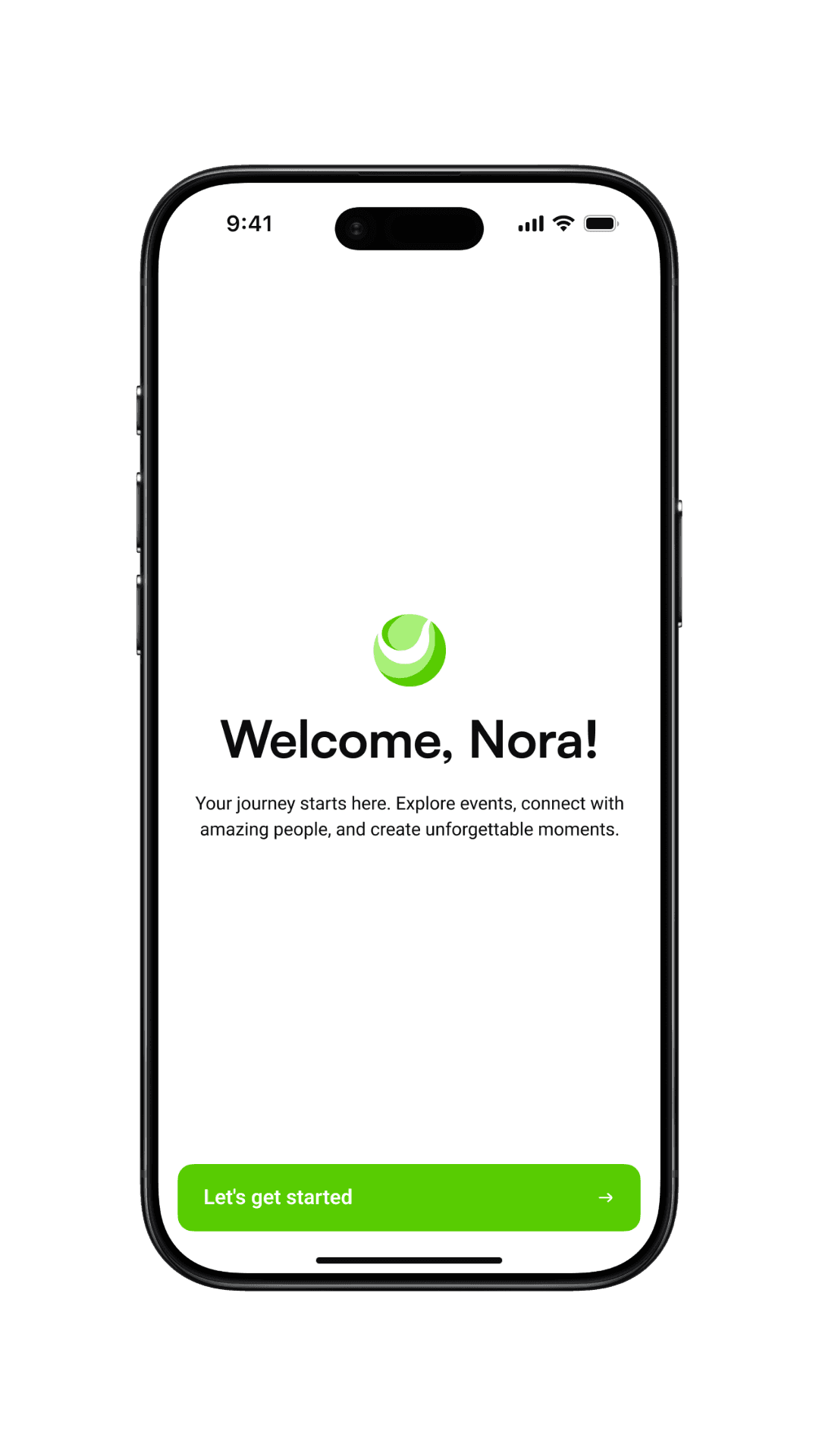 Welcome mockup