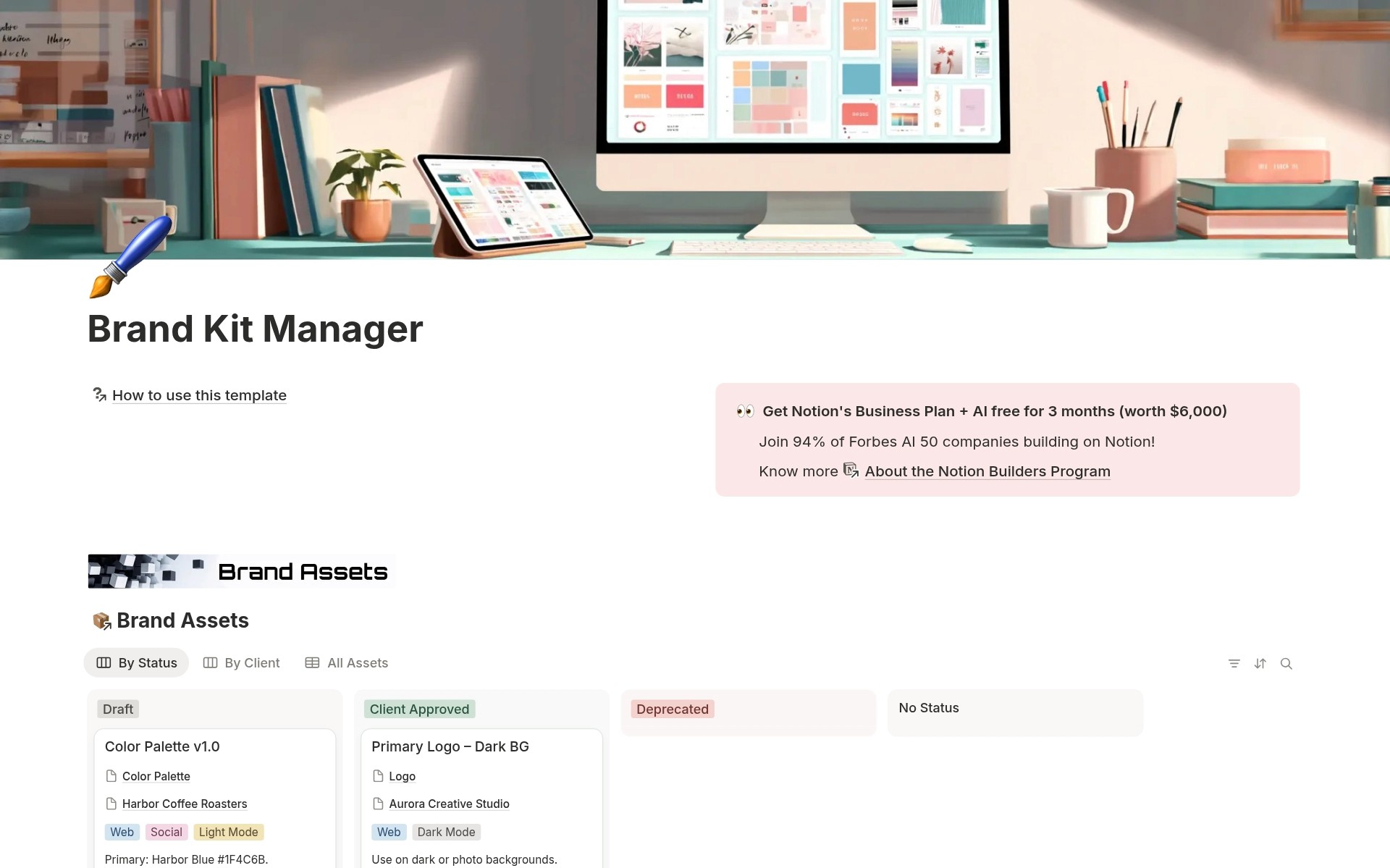 Brand Kit Manager Dashboard Screenshot