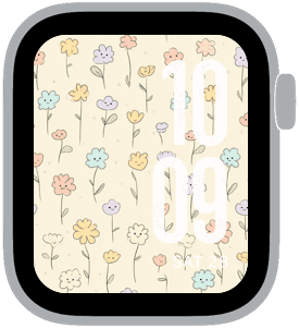 petal parade Apple Watch face preview 4 featuring floral and spring.