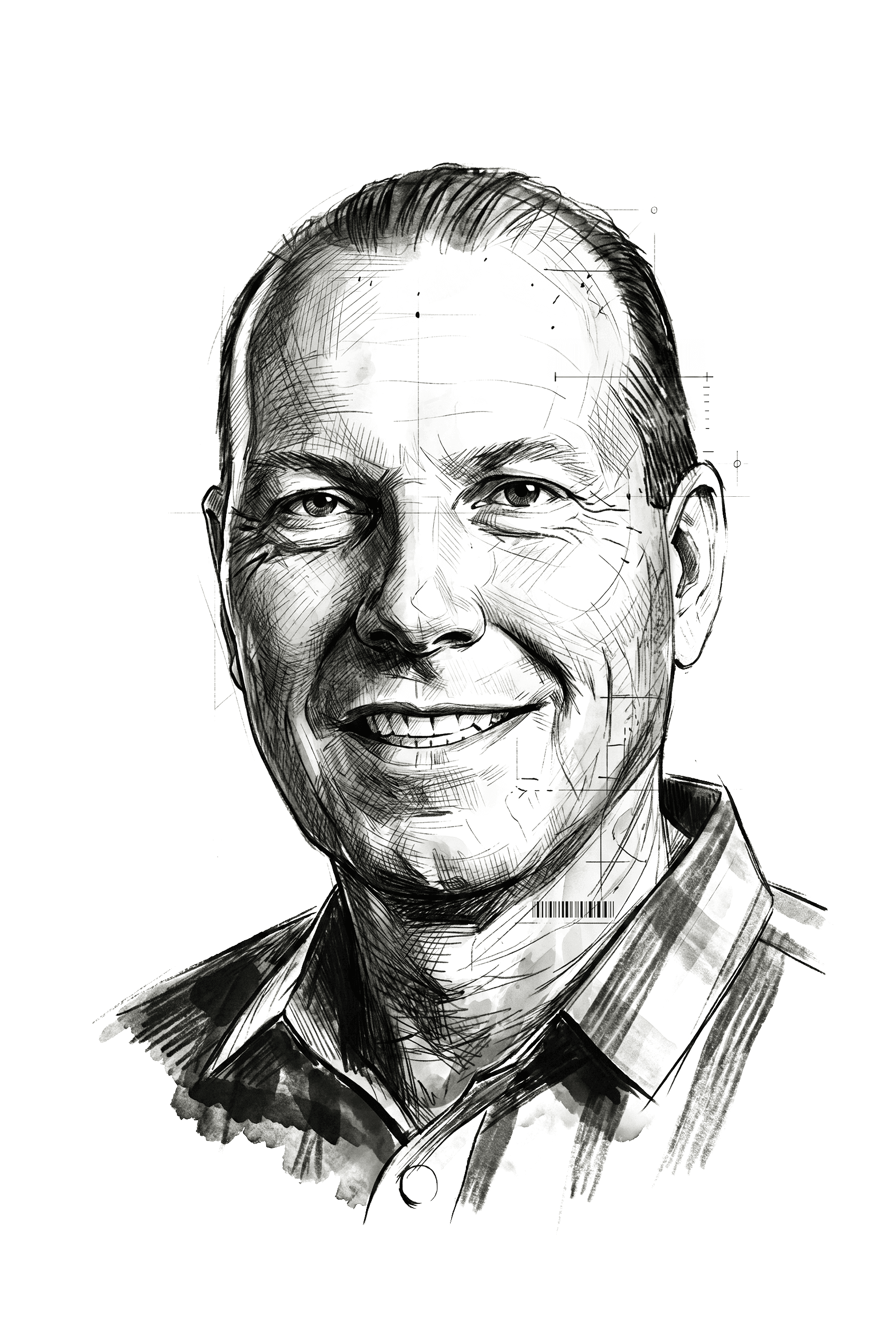 Illustrated portrait of Philippe A. Gallay, Ph.D, Preclinical Advisor of Model Medicines