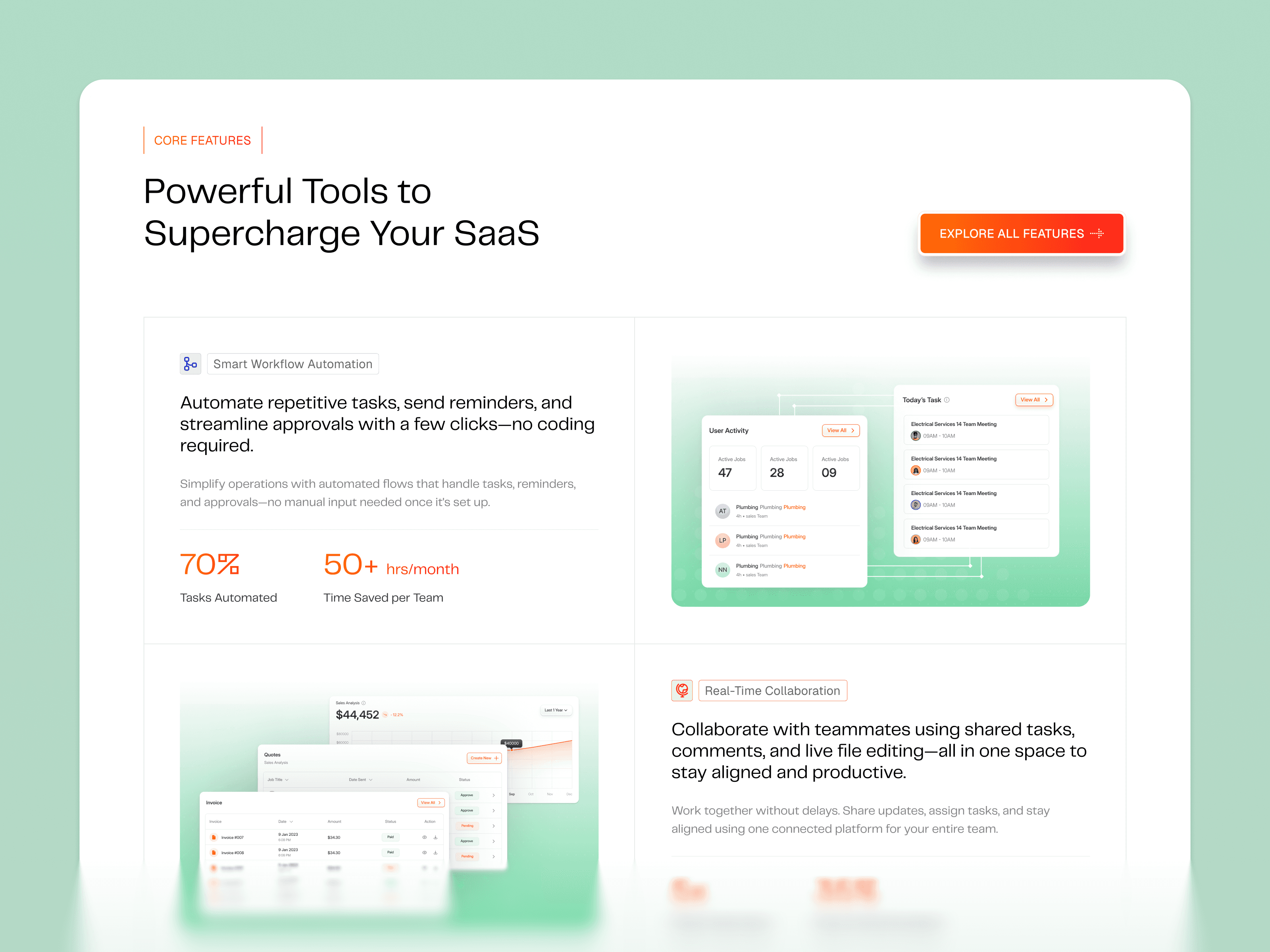 webflow ai saas template