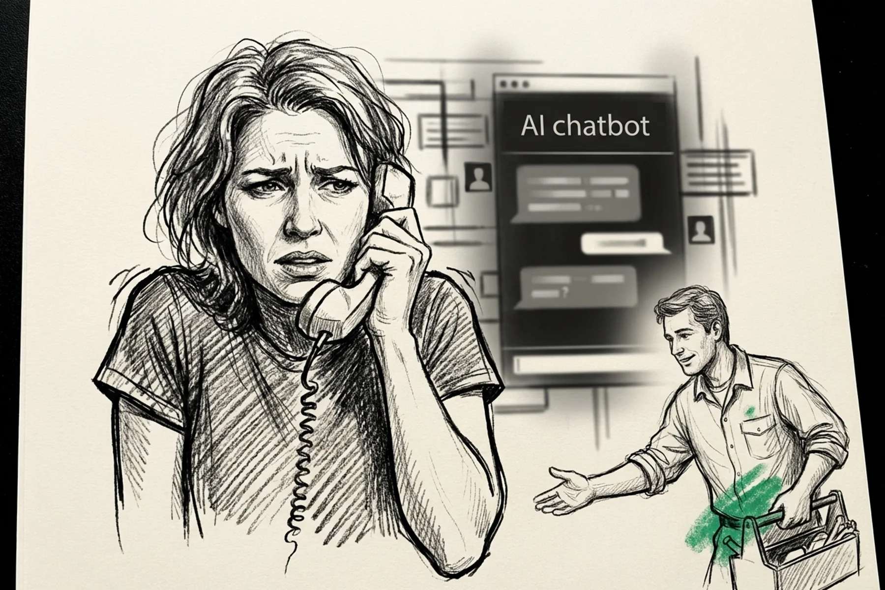 5 Ways AI Is Damaging Your Home Service Customers (& How to Fix It) | Blog Thumbnail | Tradesly AI Insights