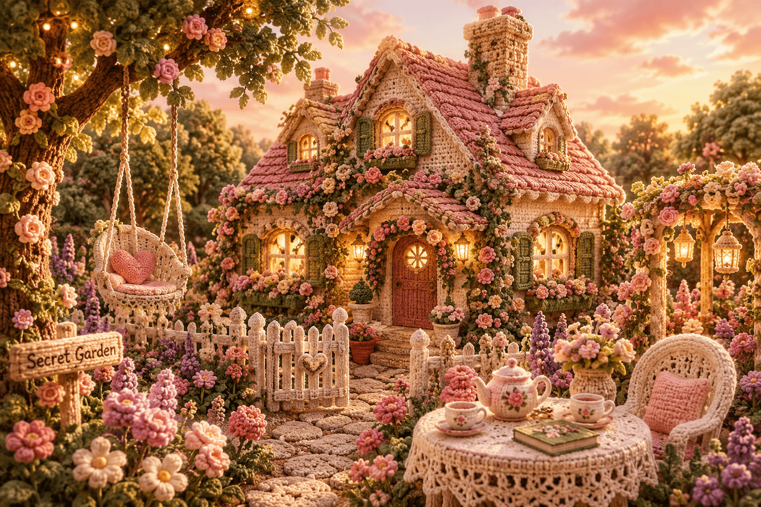 Secret Garden Cottage wallpaper preview