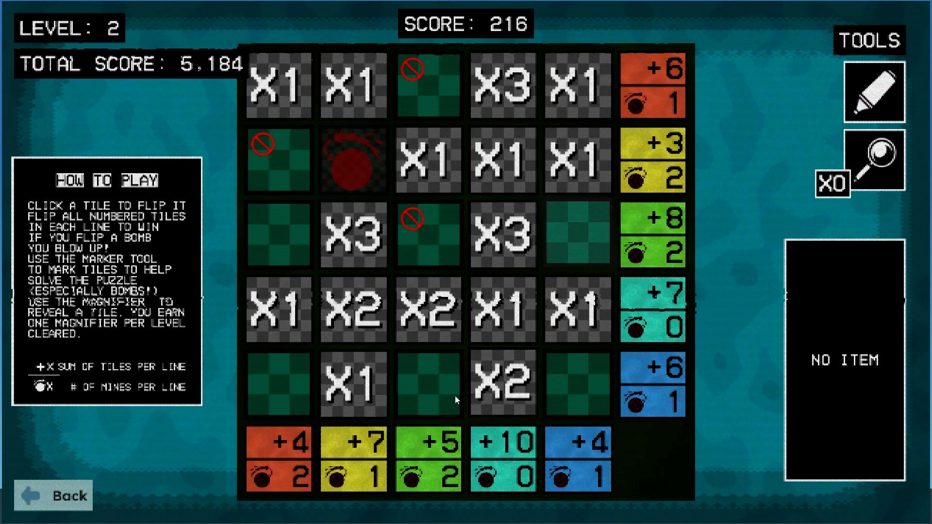 Cat Secretary attempting to get a high score in the office desktop game "Mine Flip"