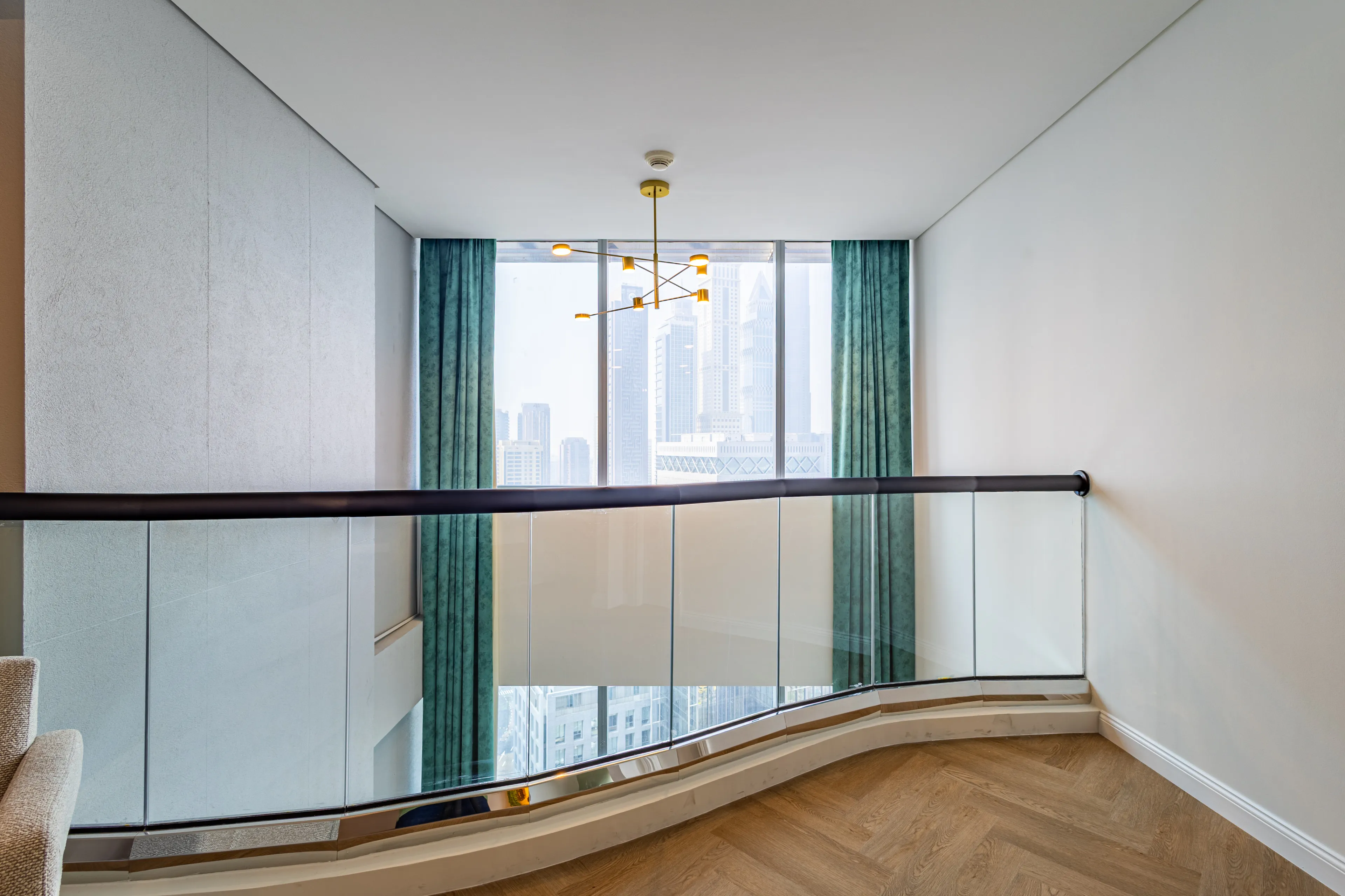 View on railing.