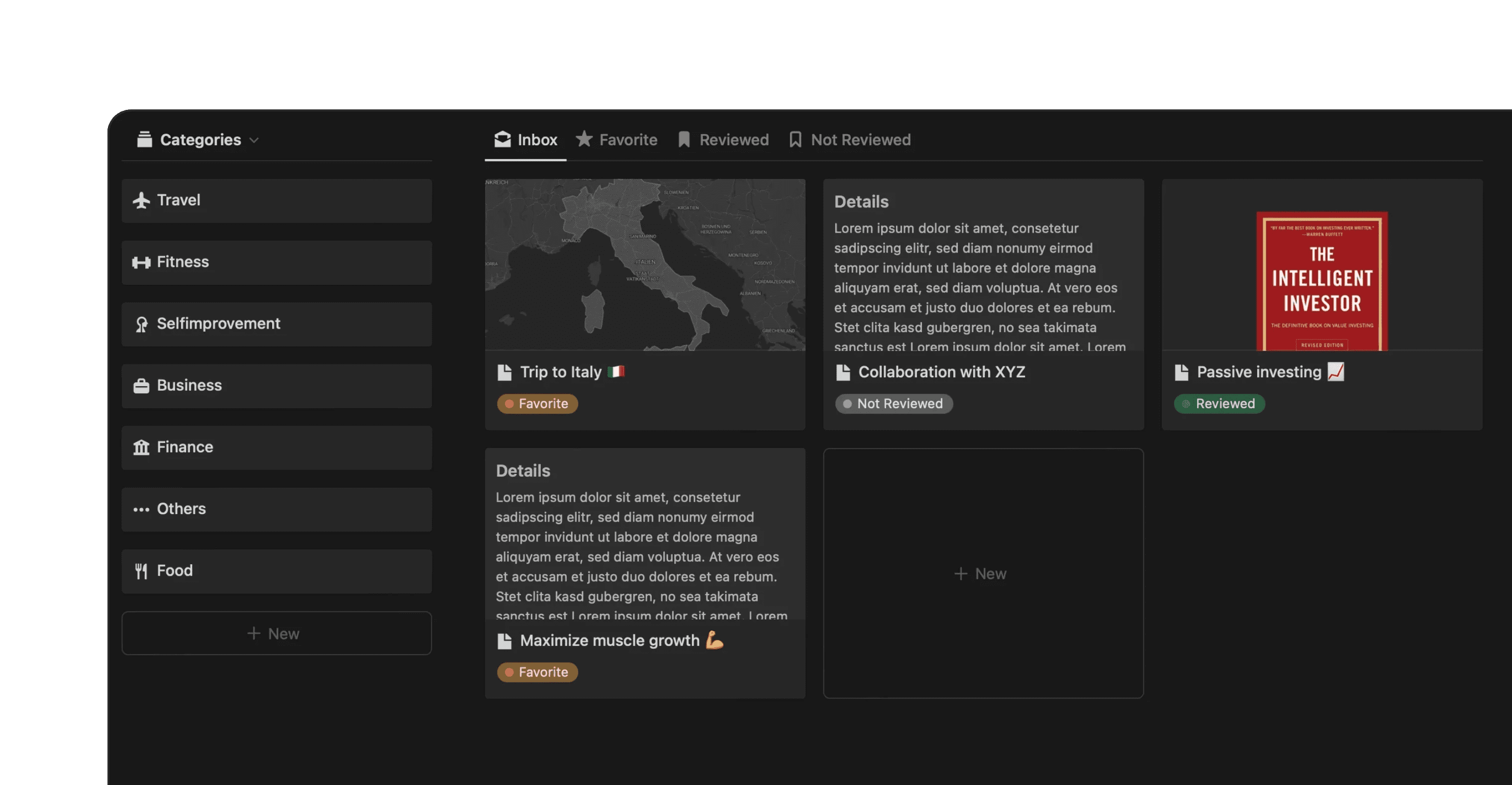 Trading Journal Notes Dashboard