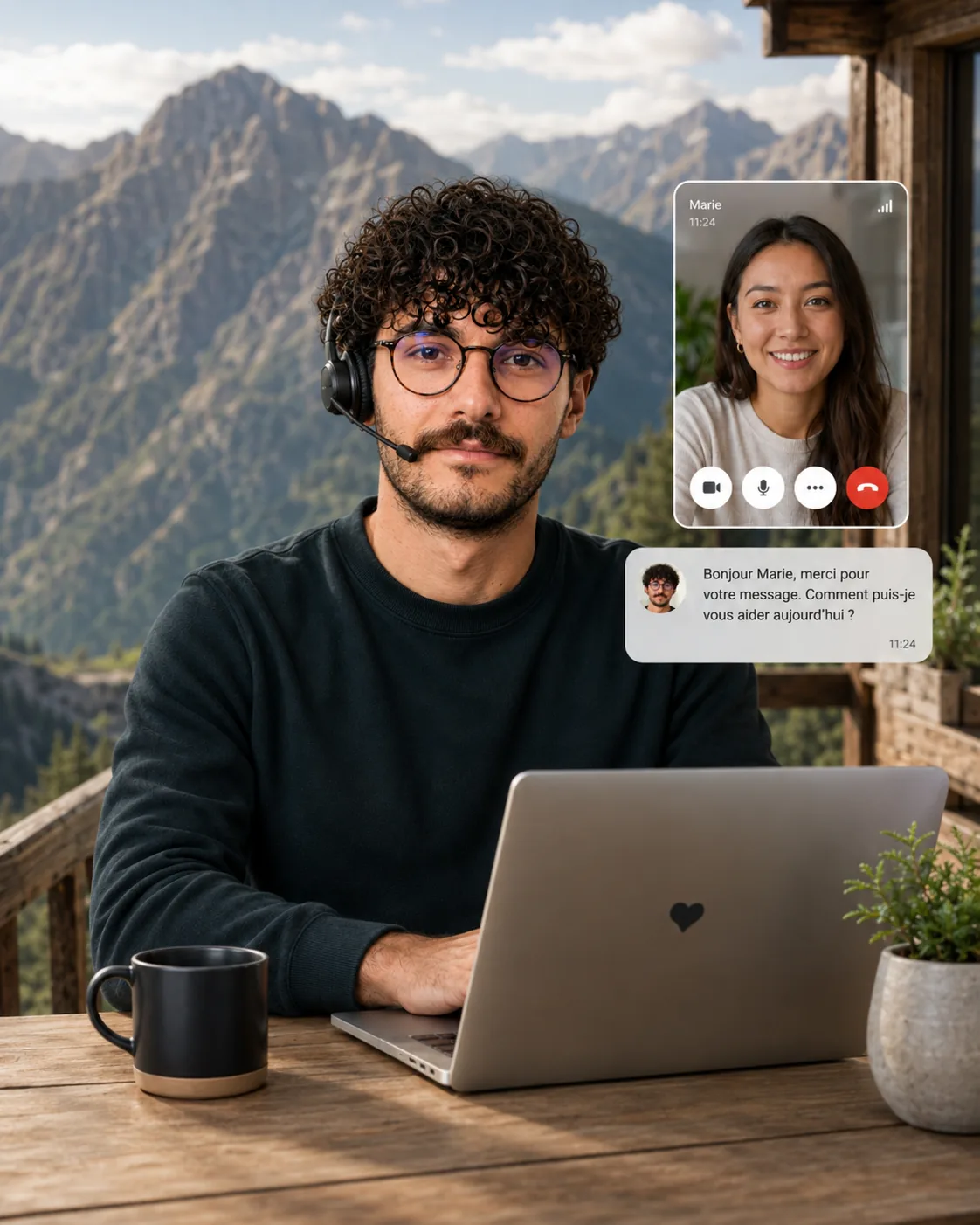 Consultant RevOps accompagnant une cliente à distance par visioconférence