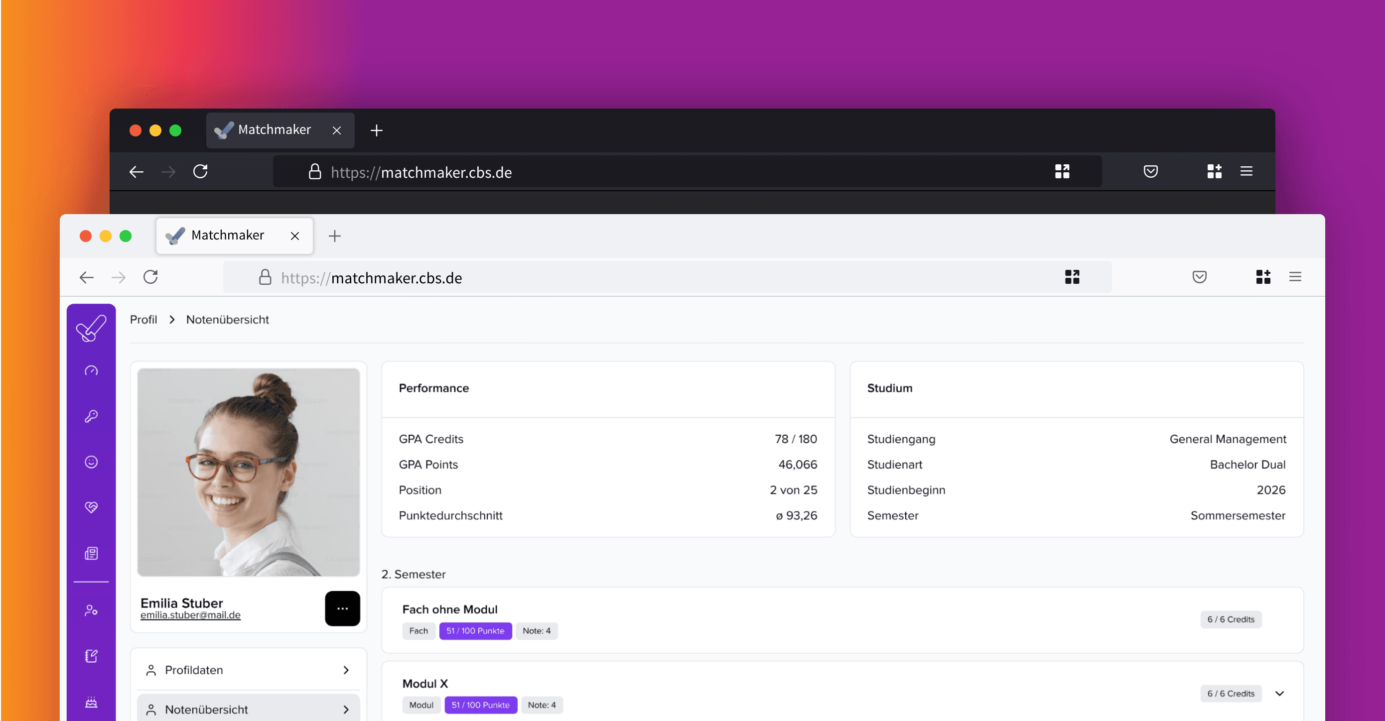 Matchmaker-App Screenshot – UX/UI Design Designdialog