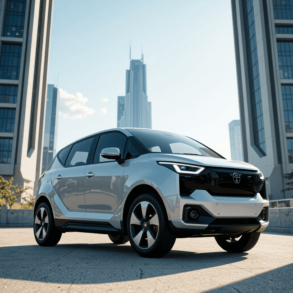 product photography of a model of an autonomous modular vehicle