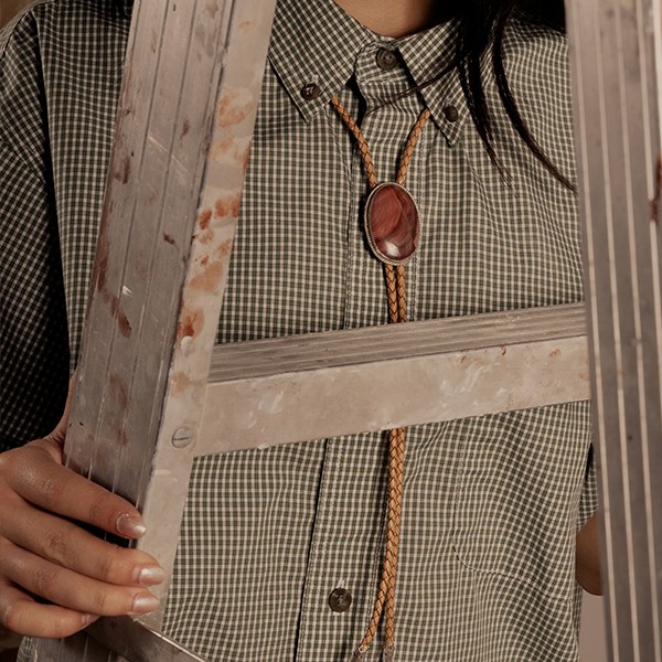 necklace on an outfit