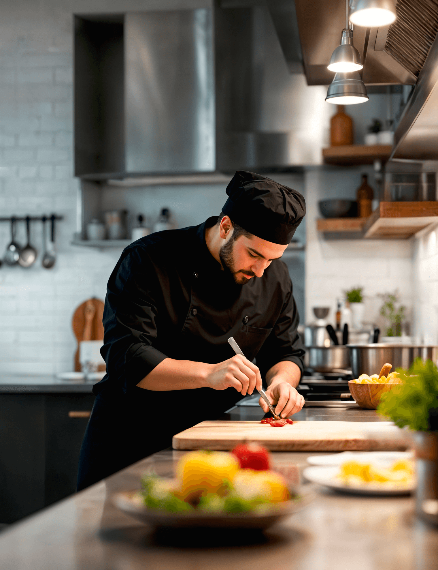 Chef cooking in the kitchen