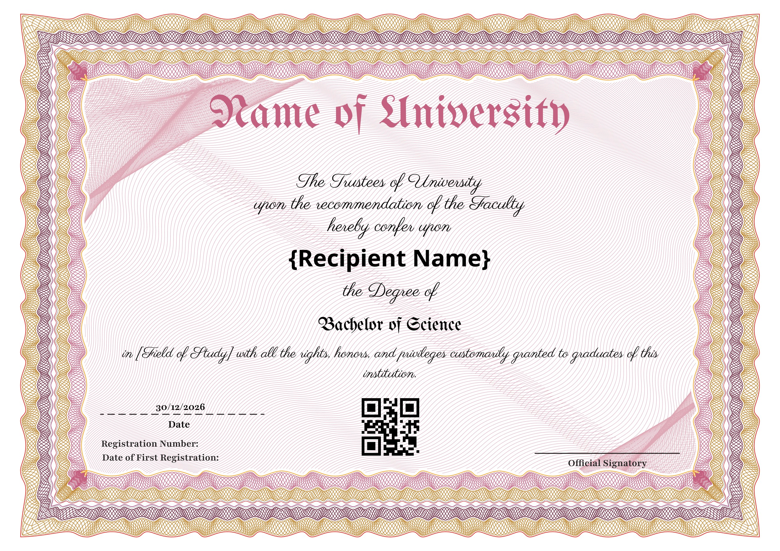 Wauld - Prestigious Professional Graduation Certificate Template