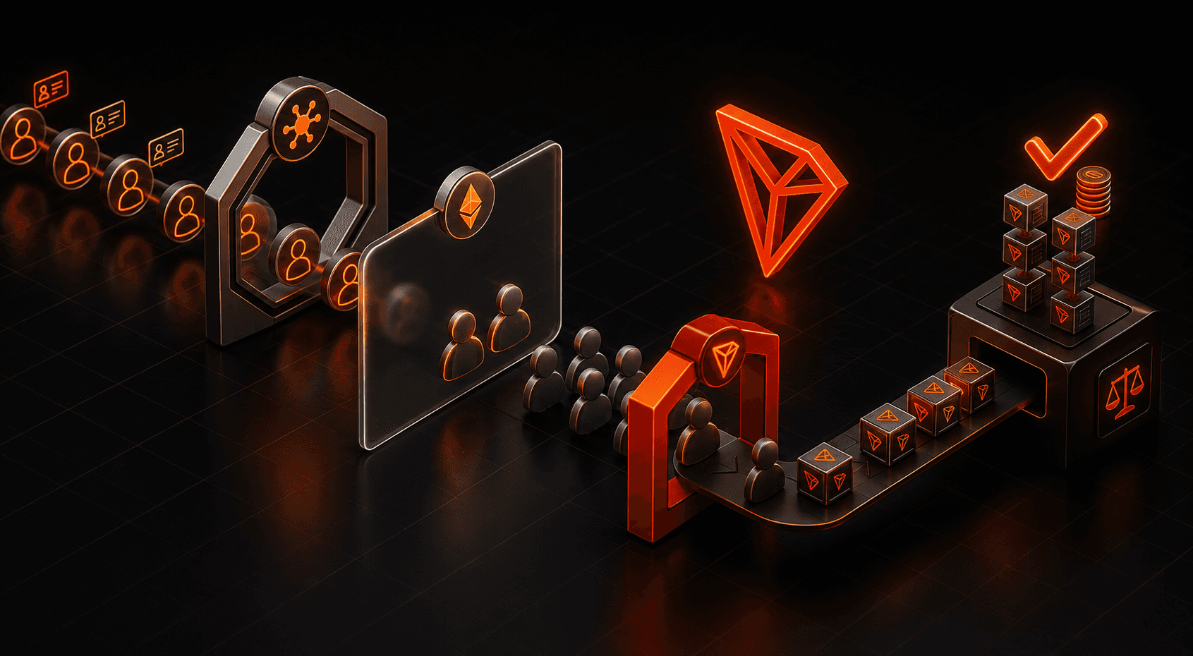 Exchange wallet identity masking for TRON payment reconciliation