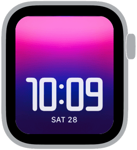 neon coast Apple Watch face preview 5 featuring gradient and summer.