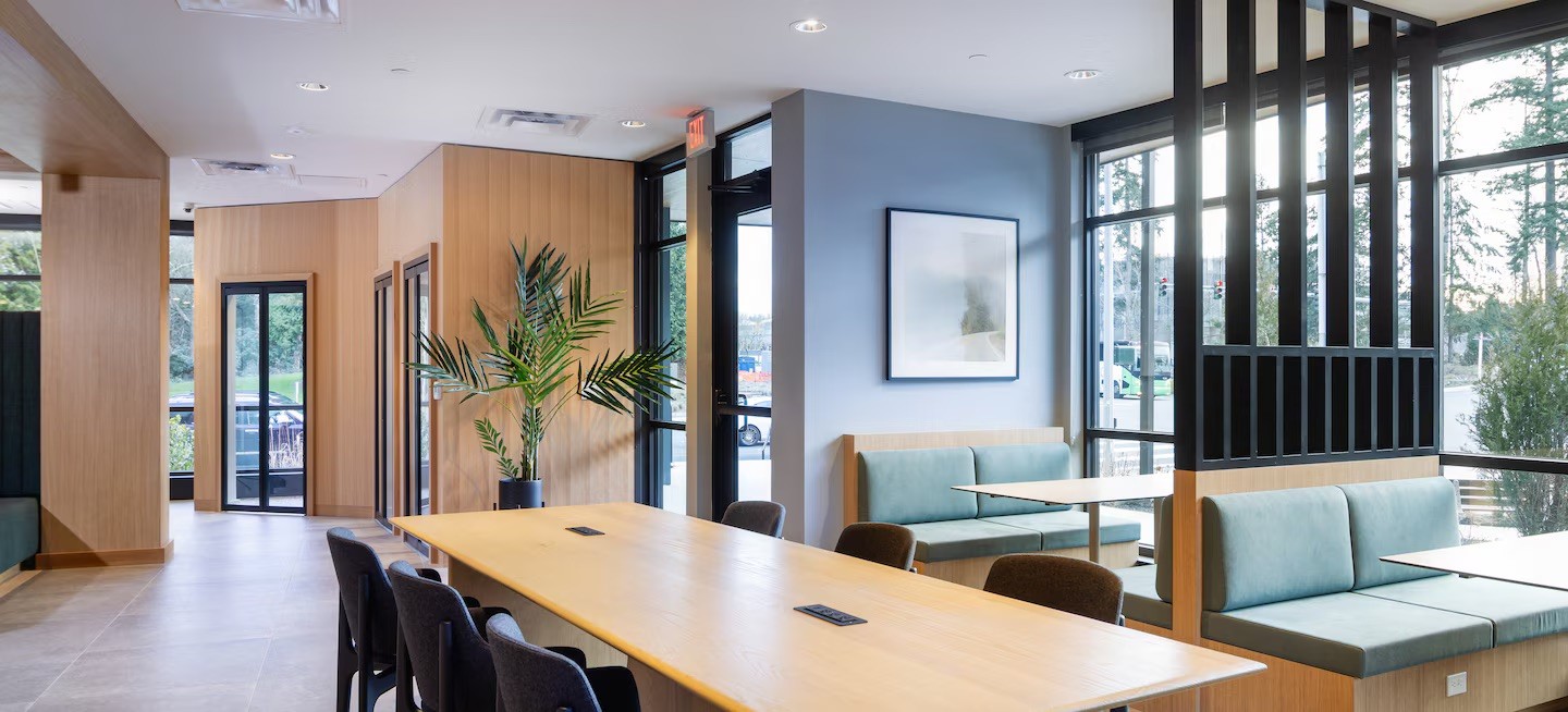 Cityscape features tall buildings and an iconic clock tower.