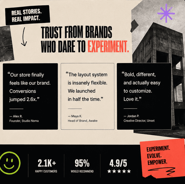 Digital commerce interface designed to combine experimentation, storytelling, and conversion performance.