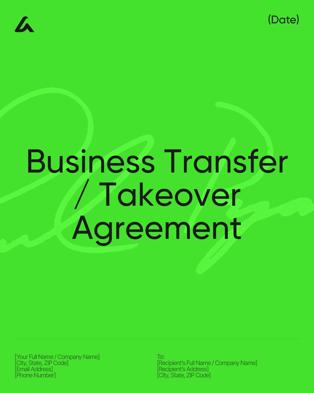 Business Transfer / Takeover Agreement 