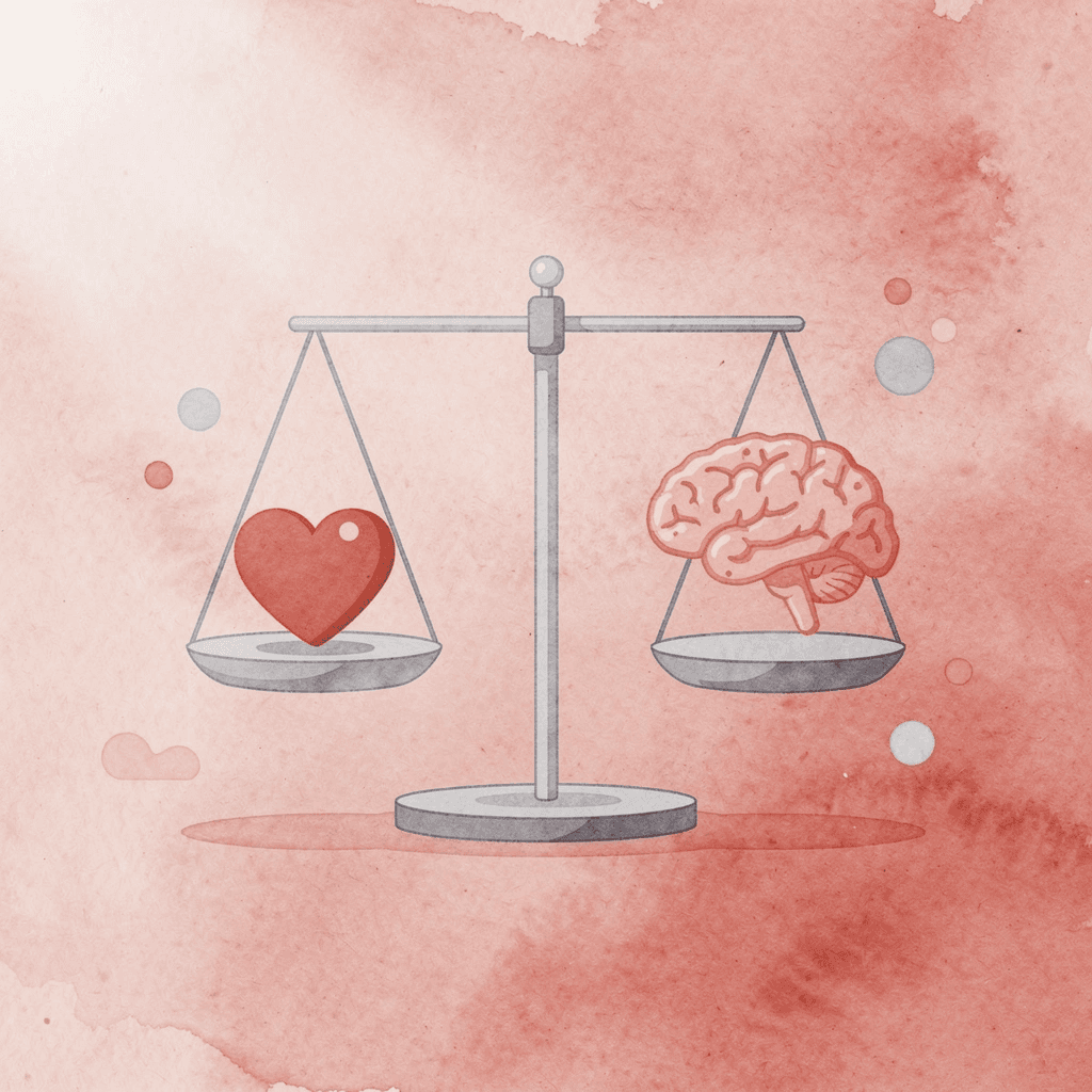 Balance scale comparing equipment versus methodology