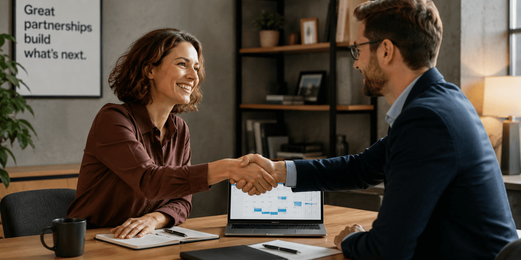 Professionals shaking hands