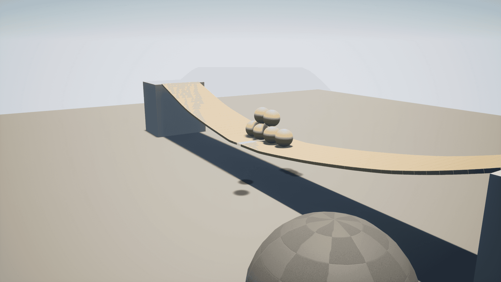 Box3D bridge demo: a deck of hinged planks under load