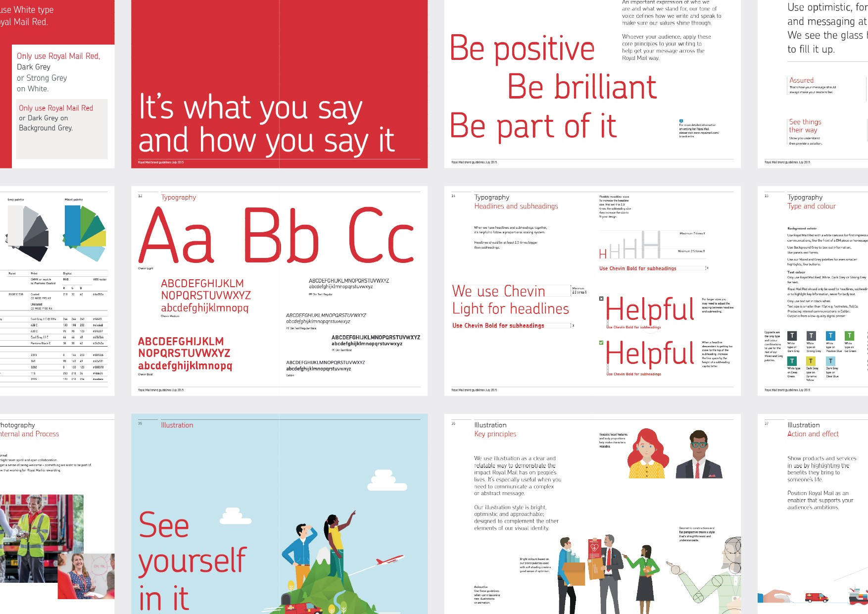Streetside billboard with flyposters of the Batch.Works brand and illustrations
