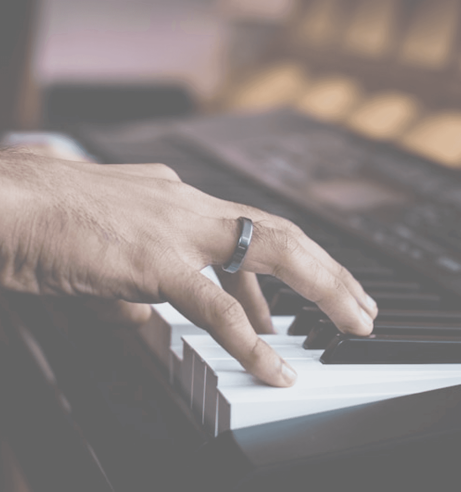 A person playing harmonium