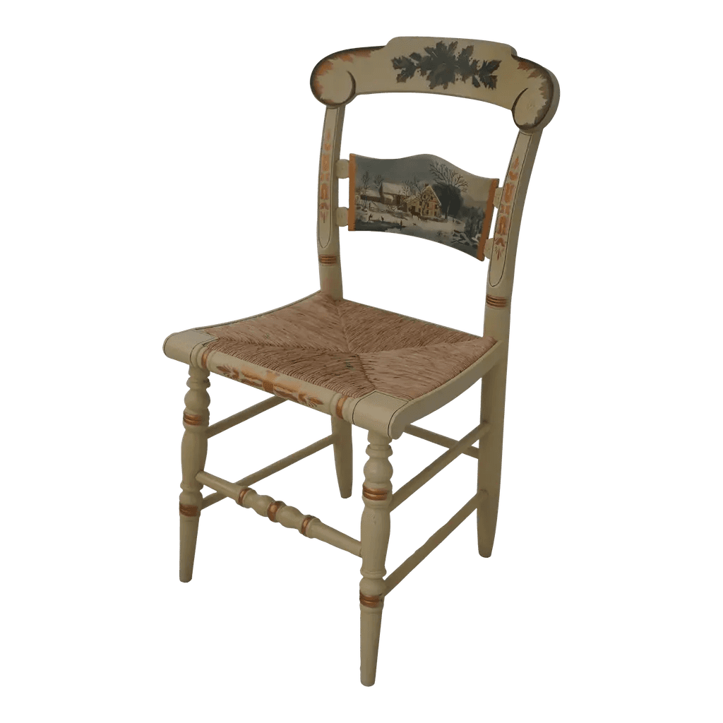 Product image for Hitchcock C.1988 Stenciled Christmas Limited Edition Chair