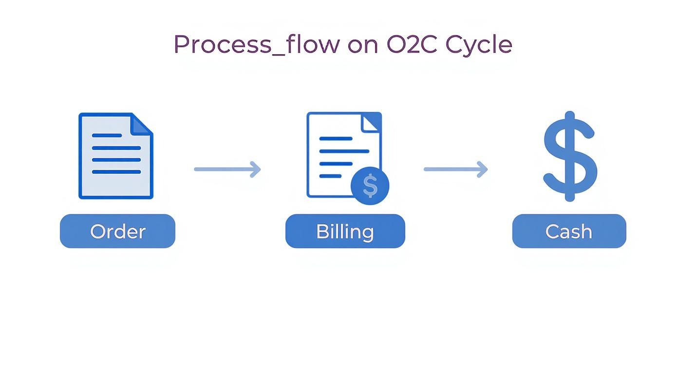 Infographic about what is order to cash process